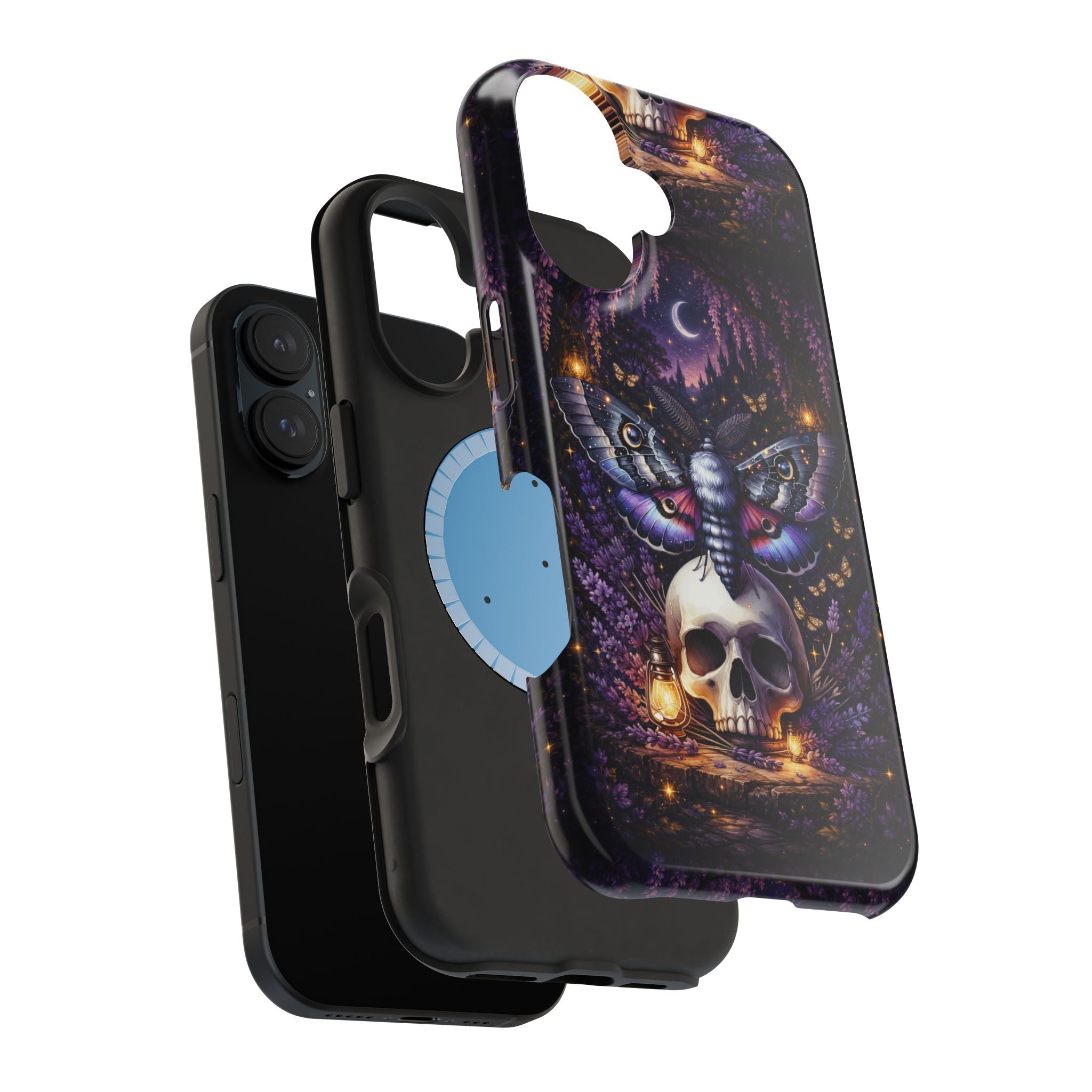Moth & Skull Phone Case – Dark Mystical MagSafe-Compatible Cover