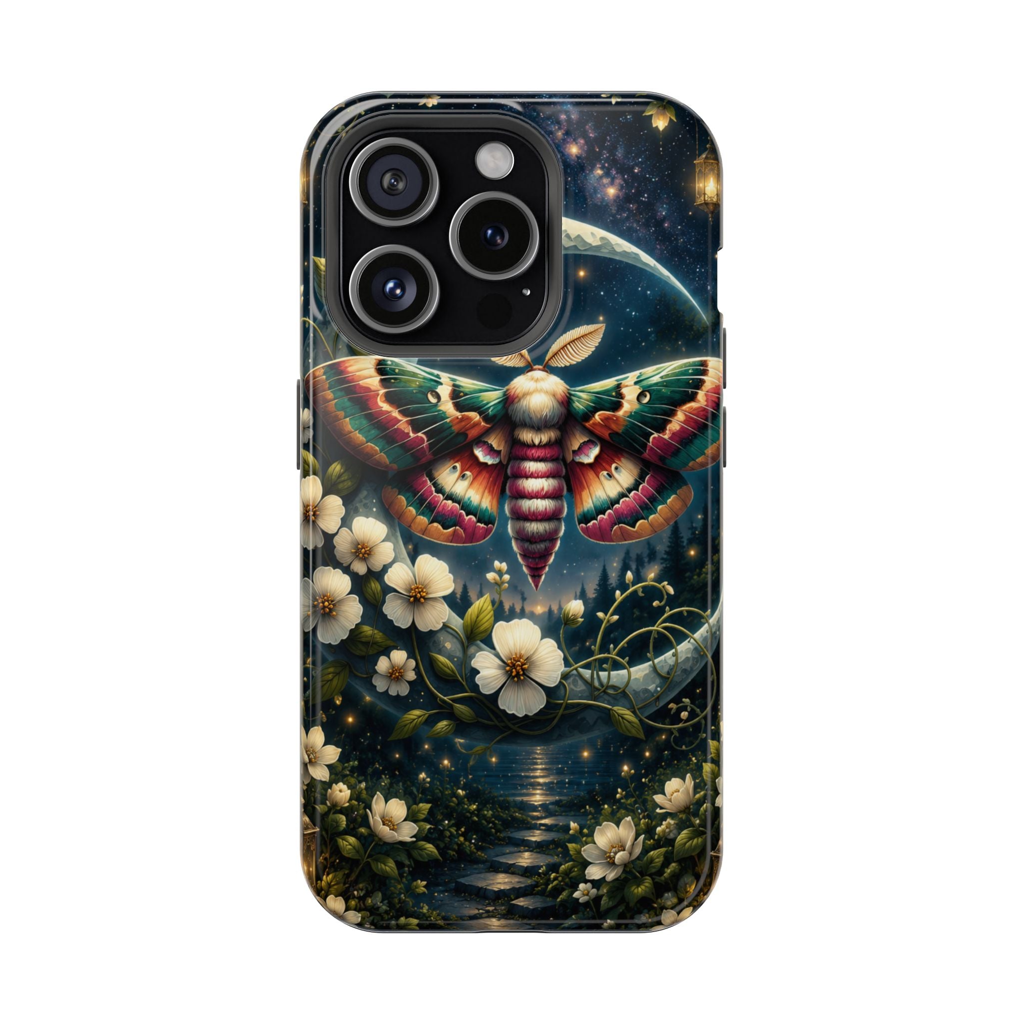 Mystic Moth Floral Nightscape Phone Case – MagSafe Cover