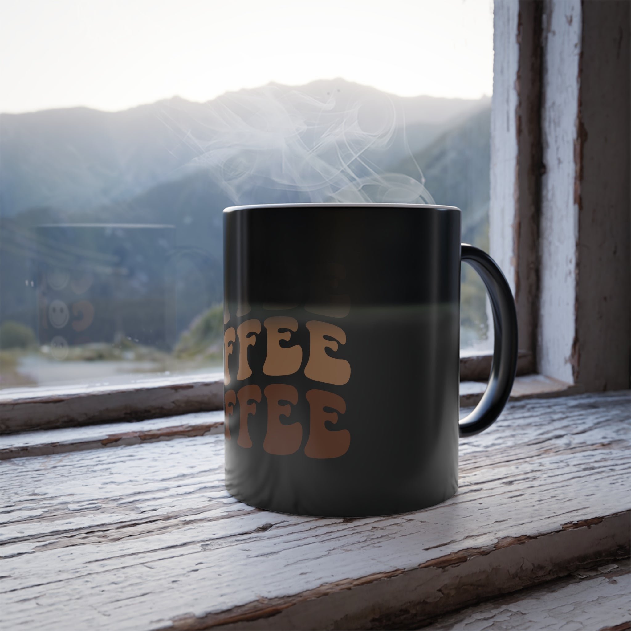 Color Changing Coffee Mug – Heat Sensitive Morphing Cup (Black)