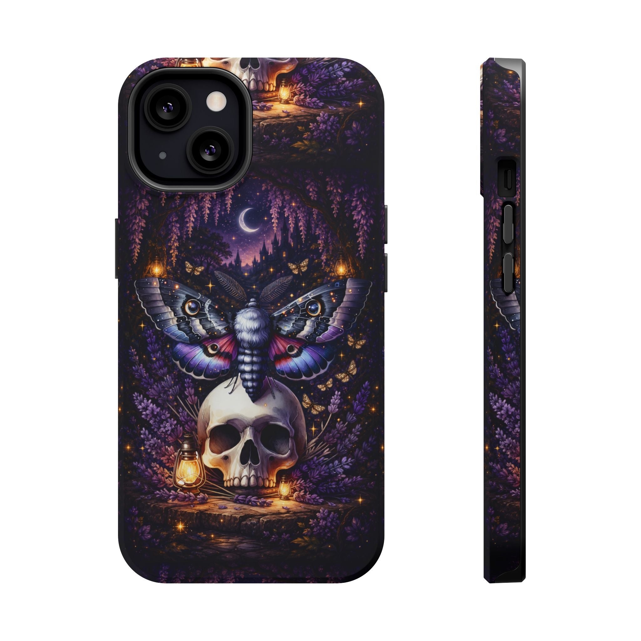 Moth & Skull Phone Case – Dark Mystical MagSafe-Compatible Cover