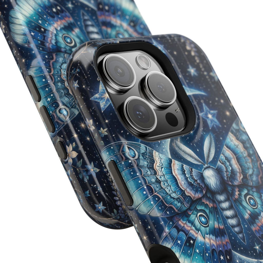 Mystic Moth Moon Phone Case – Night Sky MagSafe-Compatible Cover