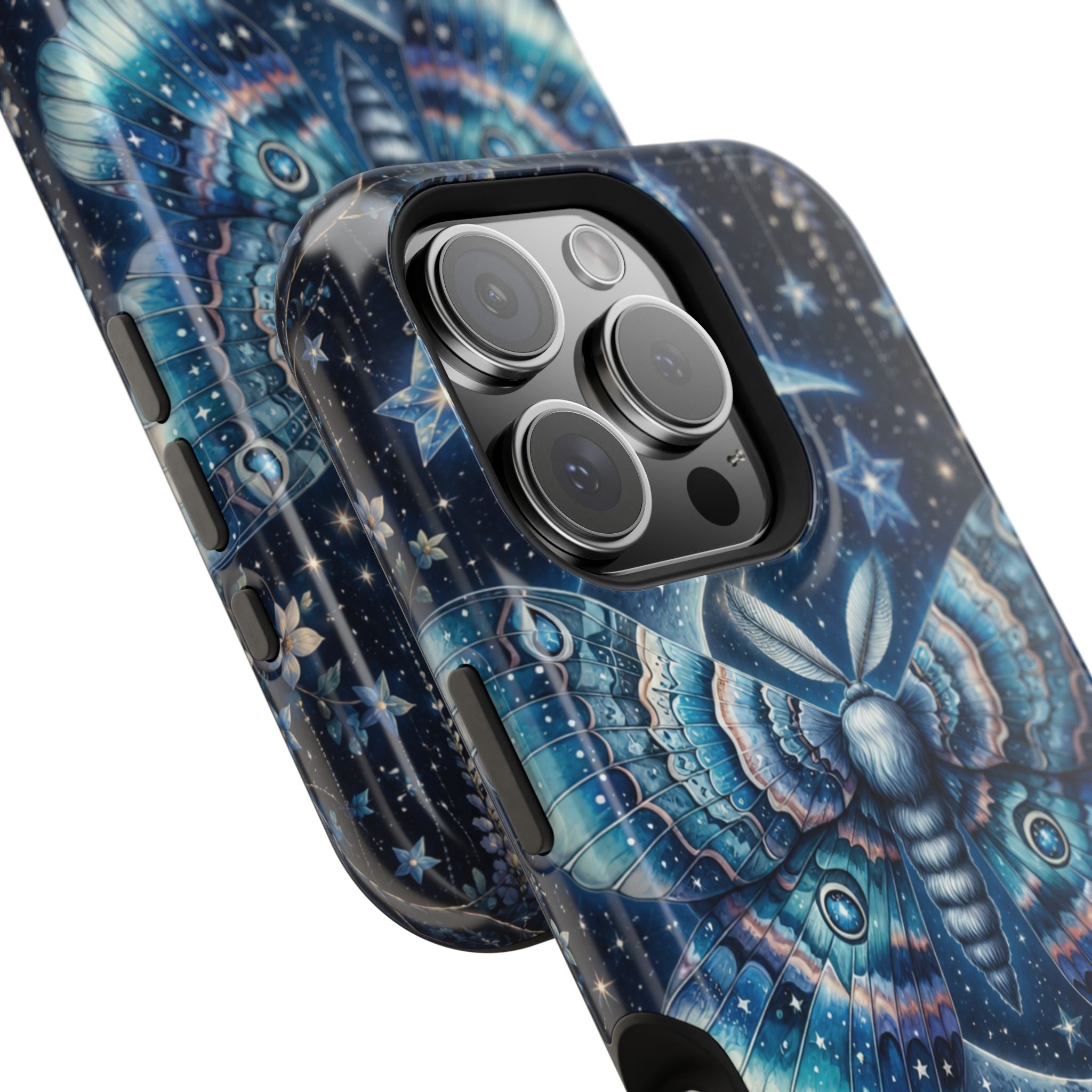 Mystic Moth Moon Phone Case – Night Sky MagSafe-Compatible Cover