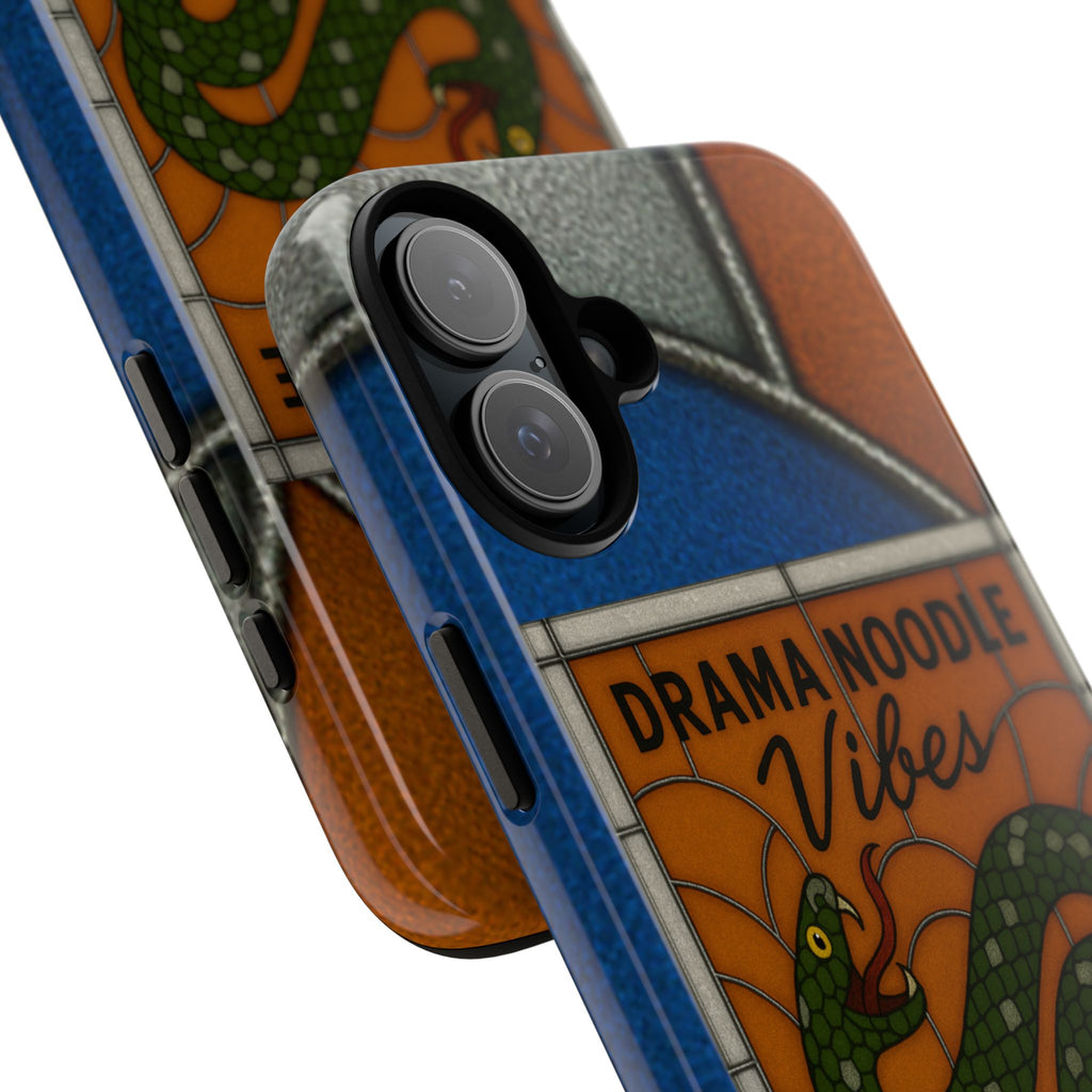 Stained Glass Snake Phone Case – Vibrant Drama Noodle Aesthetic Cover