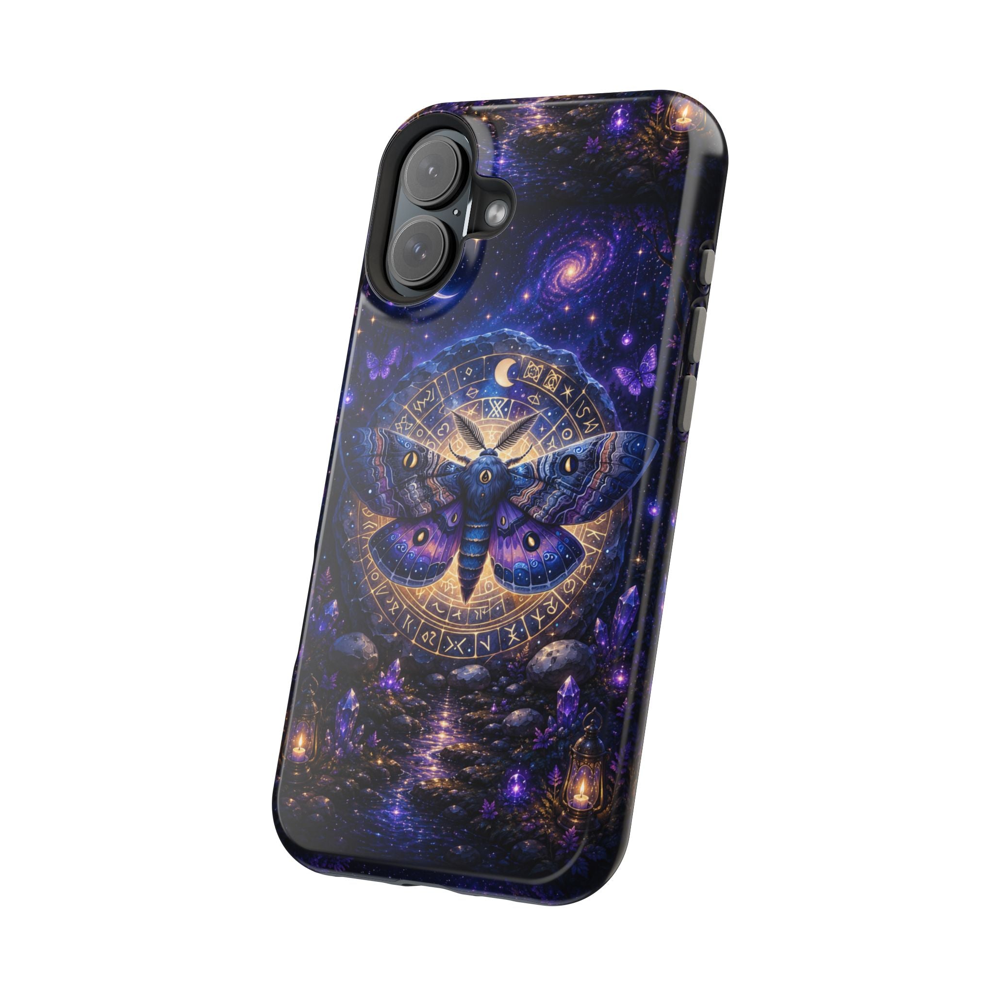 Astrological Moth Phone Case – Celestial MagSafe-Compatible Cover