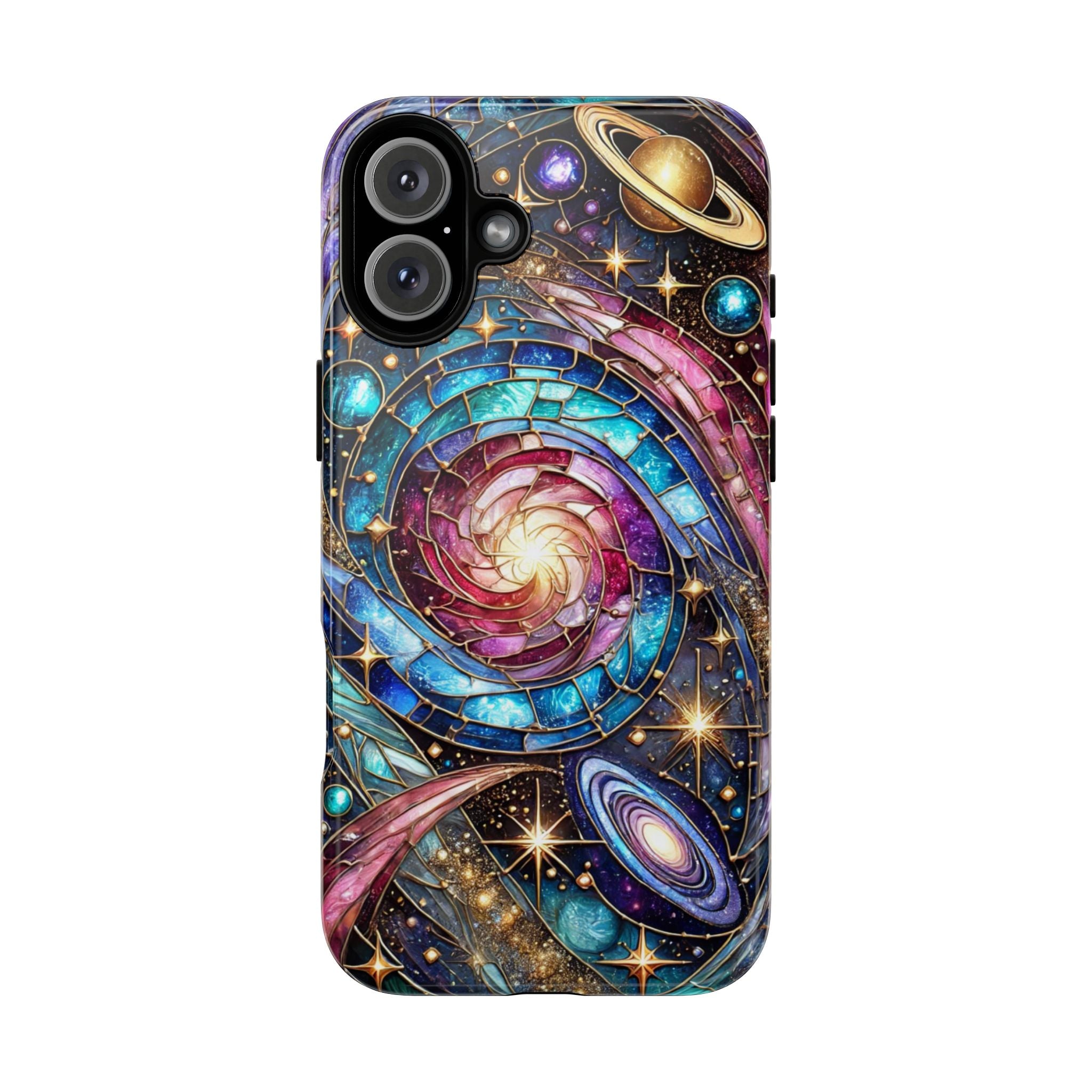 Stained Glass Celestial iPhone Case – Galaxy 3D Full-Wrap Protective Phone Cover