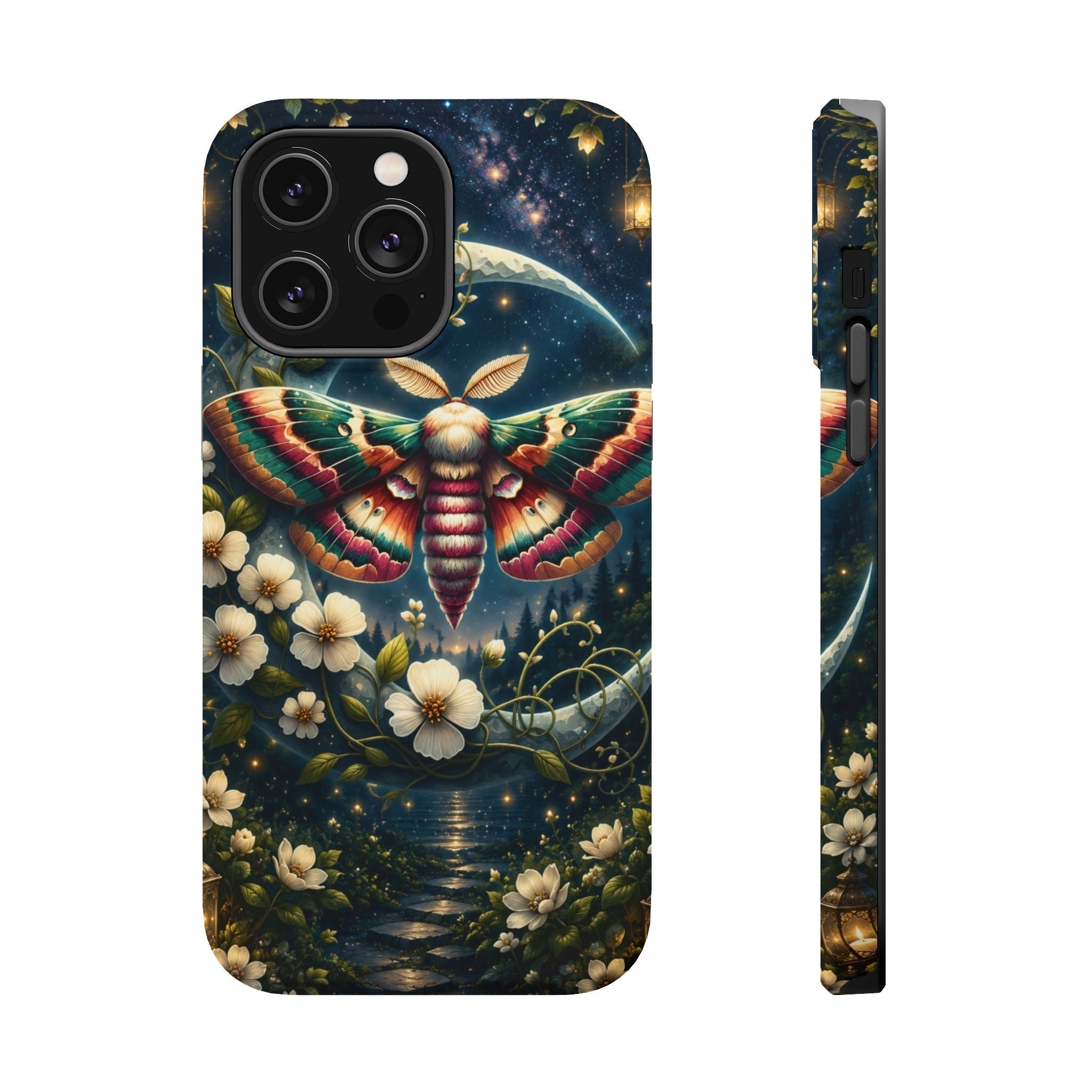 Mystic Moth Floral Nightscape Phone Case – MagSafe Cover