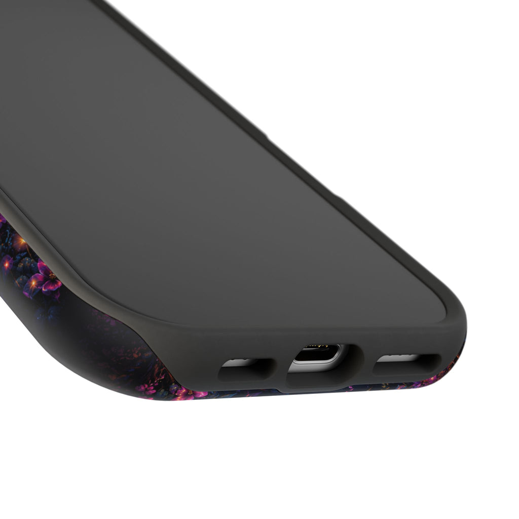 Skull & Cherry Blossom Phone Case – Floral Gothic MagSafe Cover