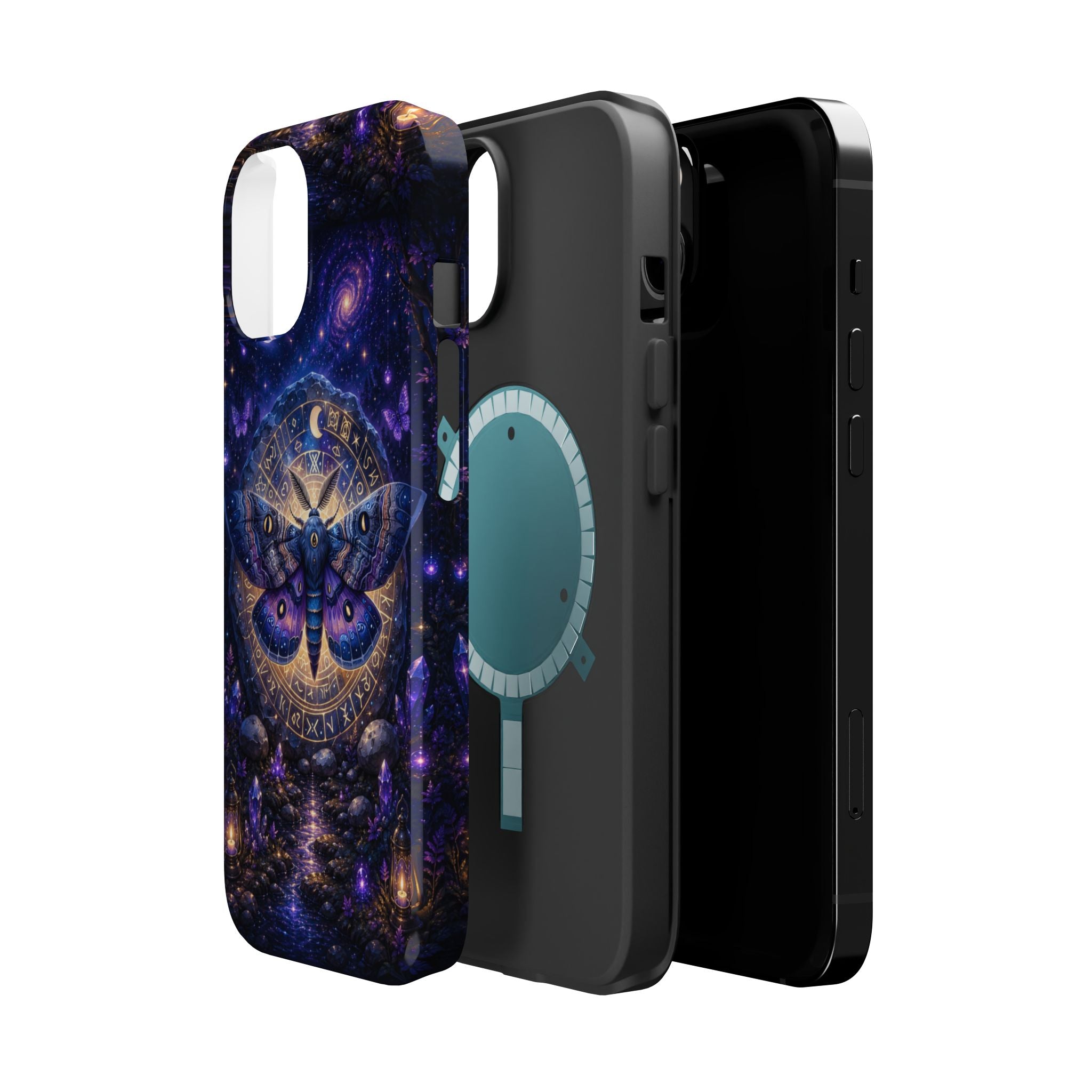Astrological Moth Phone Case – Celestial MagSafe-Compatible Cover