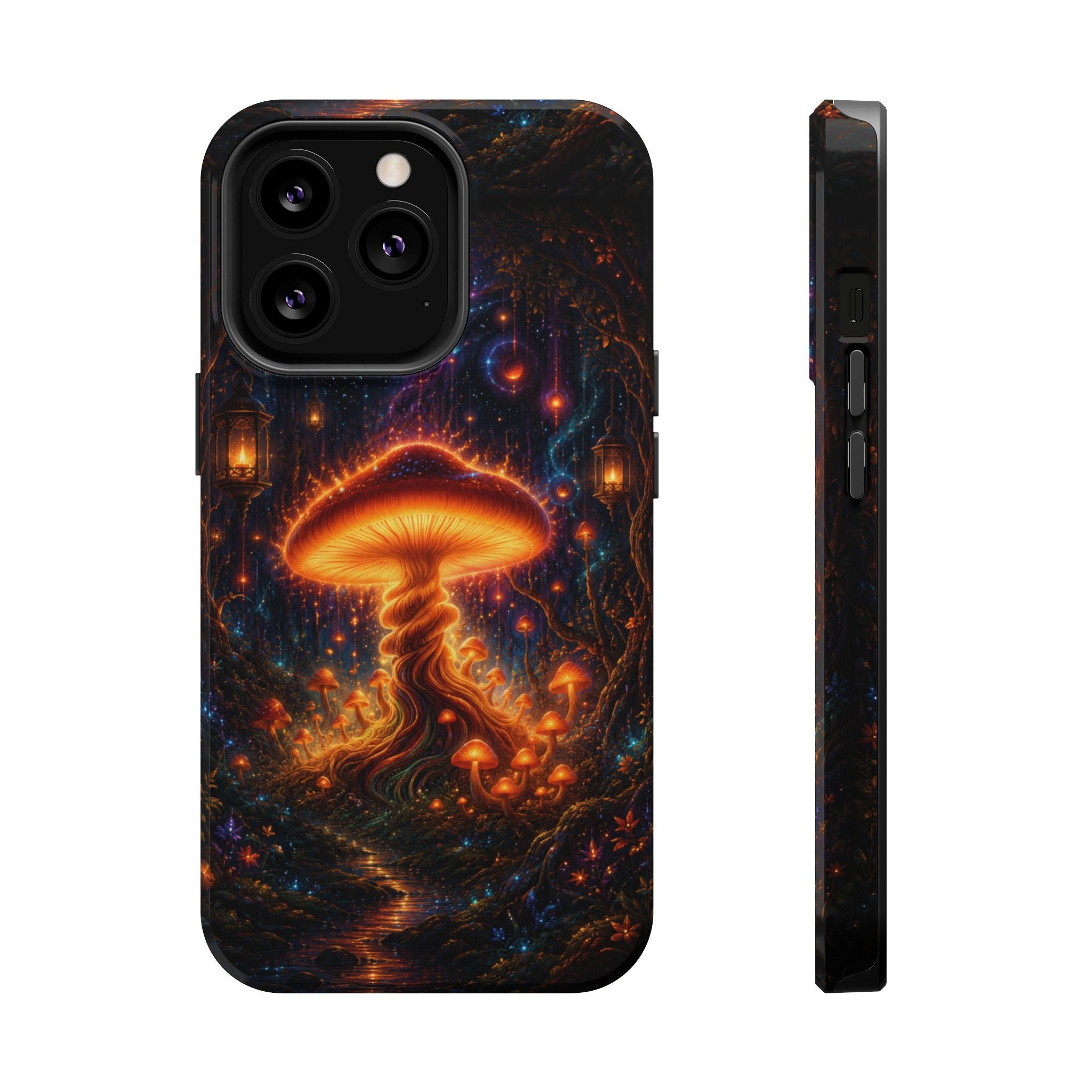 Psychedelic Glowing Mushroom Phone Case – MagSafe Galaxy Art Cover