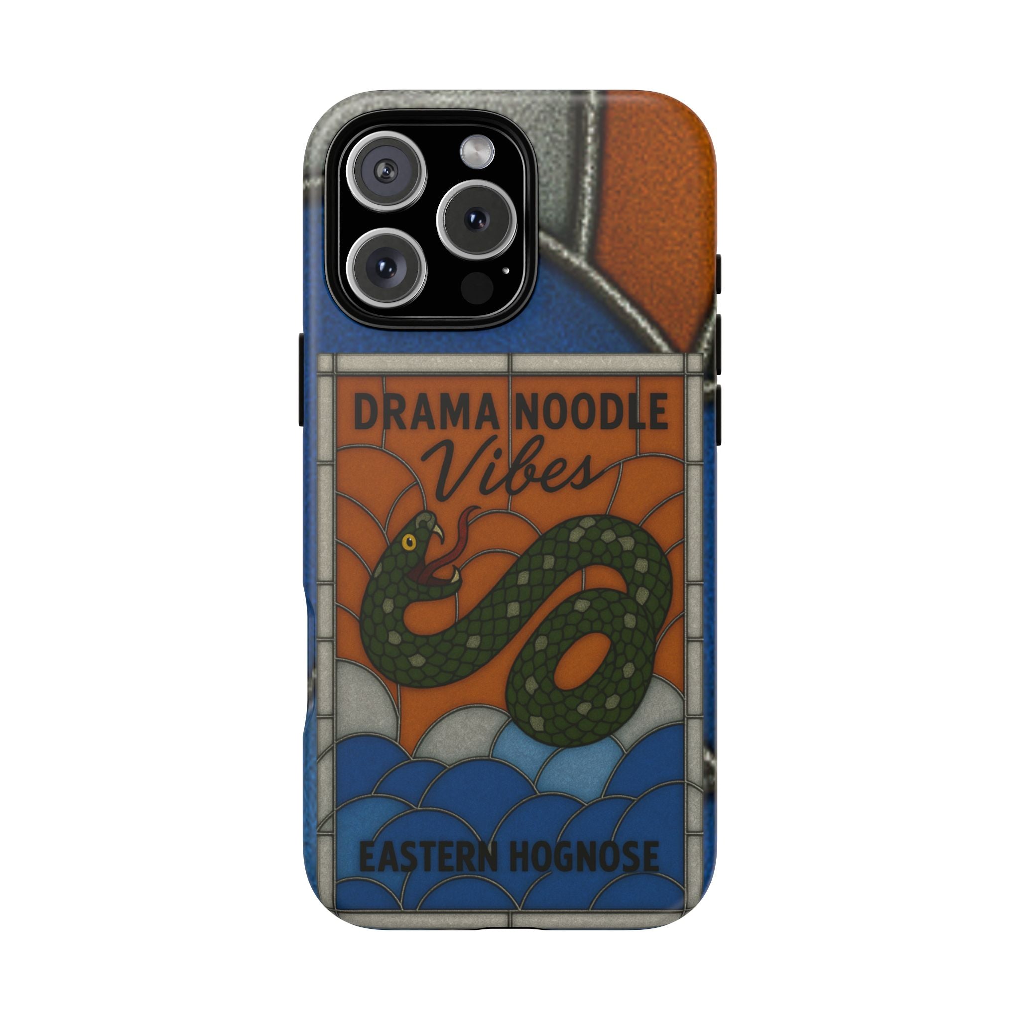 Stained Glass Snake Phone Case – Vibrant Drama Noodle Aesthetic Cover