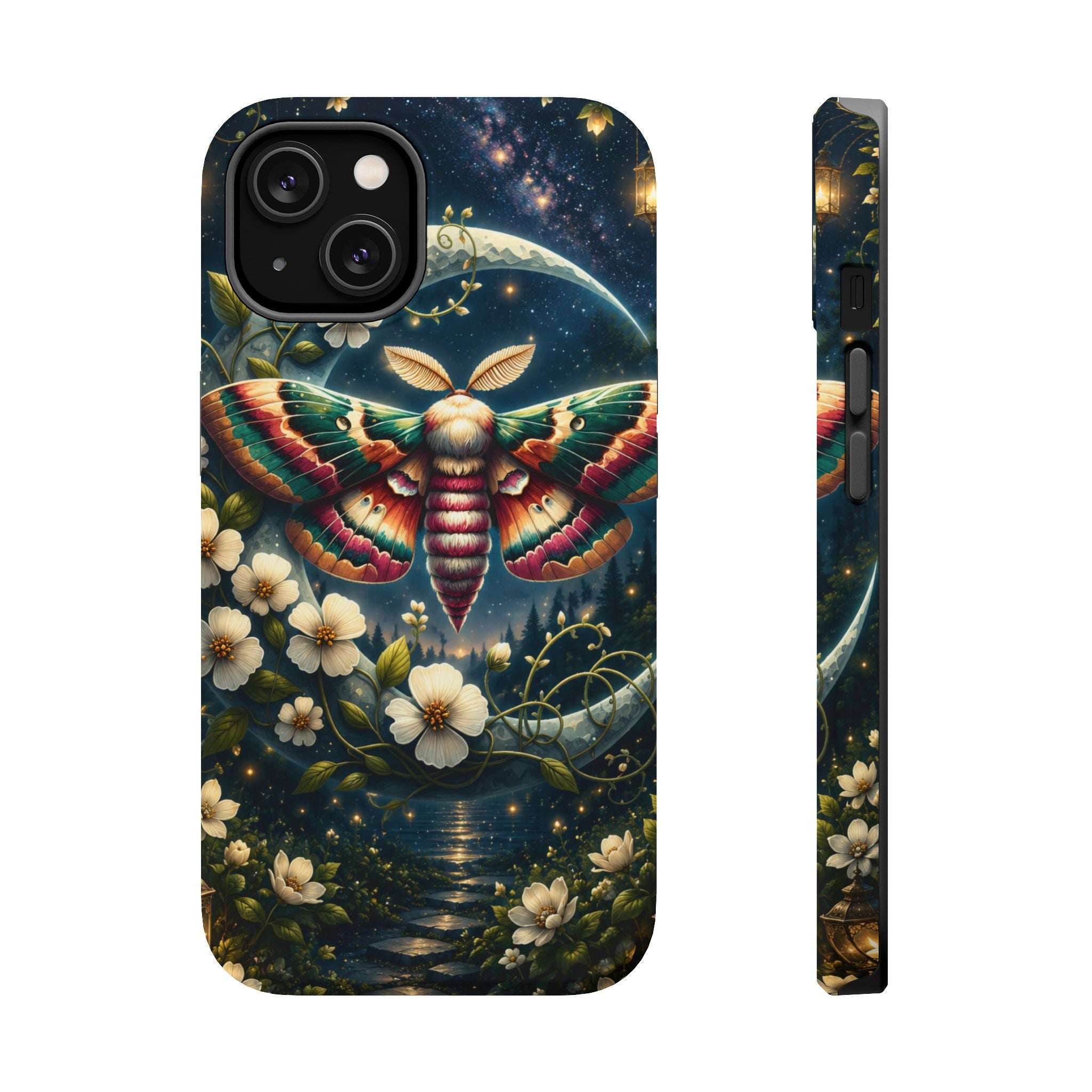 Mystic Moth Floral Nightscape Phone Case – MagSafe Cover