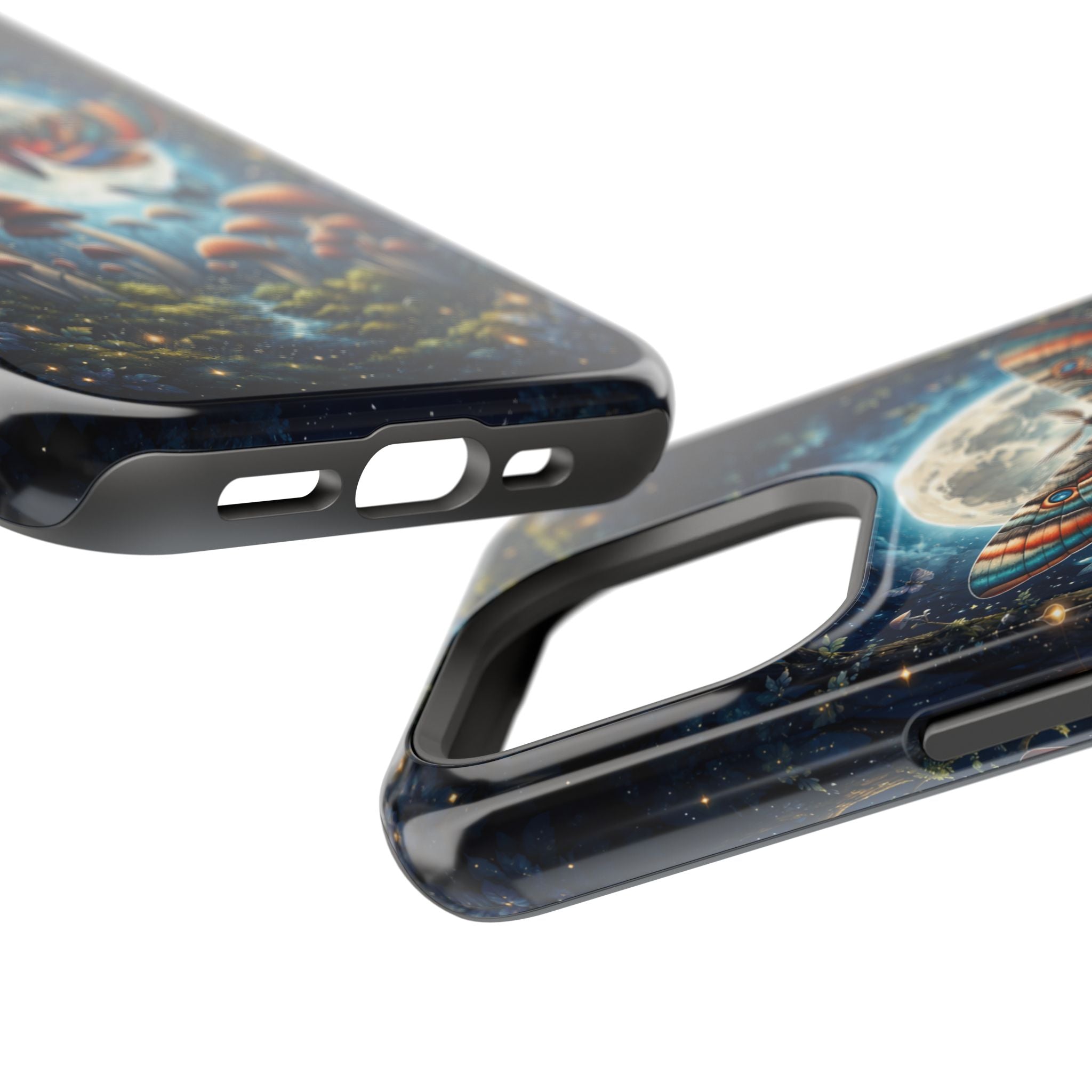 Mystic Moth Moon Phone Case – Whimsical MagSafe-Compatible Cover