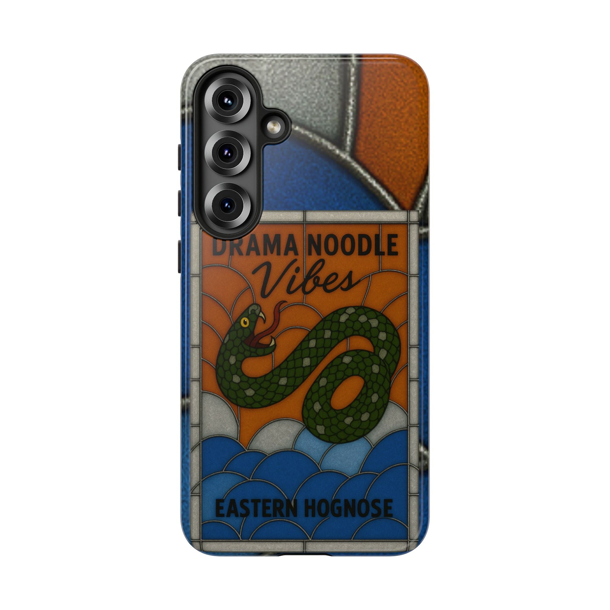Stained Glass Snake Phone Case – Vibrant Drama Noodle Aesthetic Cover