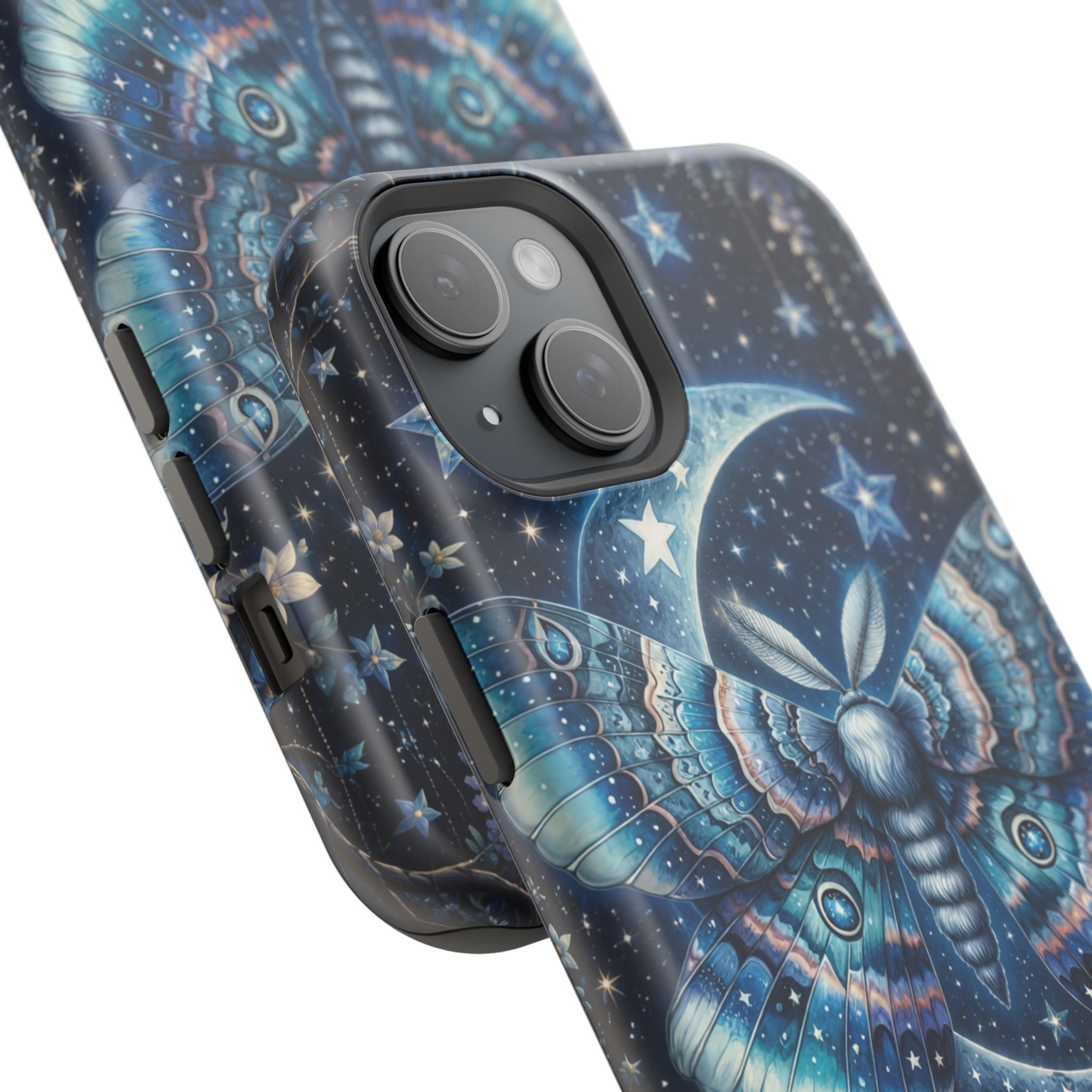 Mystic Moth Moon Phone Case – Night Sky MagSafe-Compatible Cover