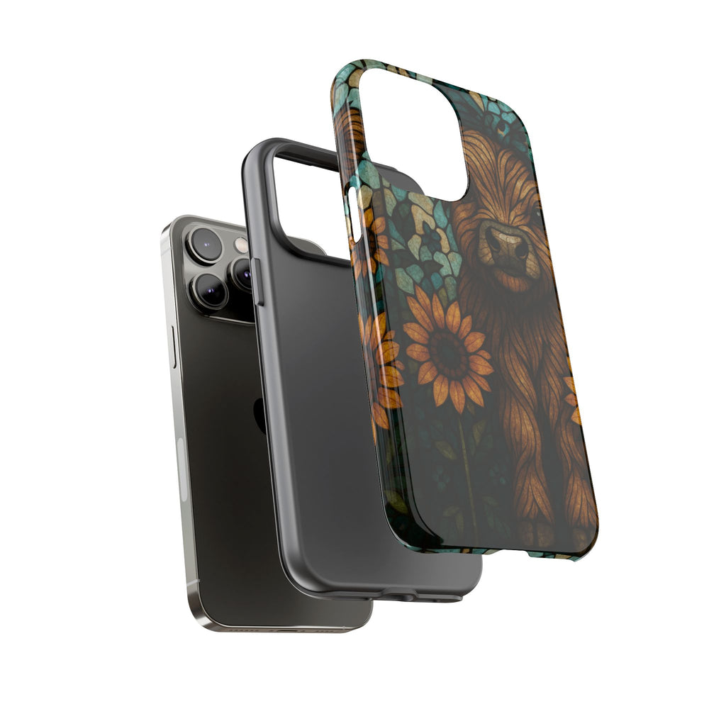 Stained Glass Baby Cow Phone Case – Sunflower Farmhouse Animal Design