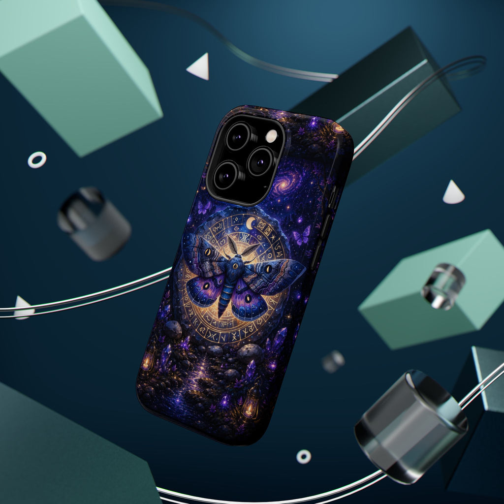 Astrological Moth Phone Case – Celestial MagSafe-Compatible Cover