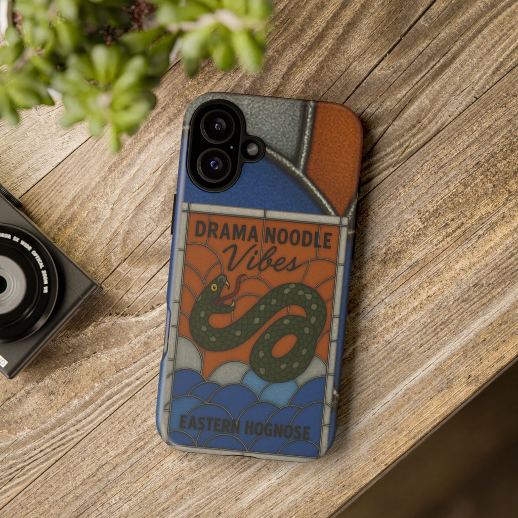 Stained Glass Snake Phone Case – Vibrant Drama Noodle Aesthetic Cover
