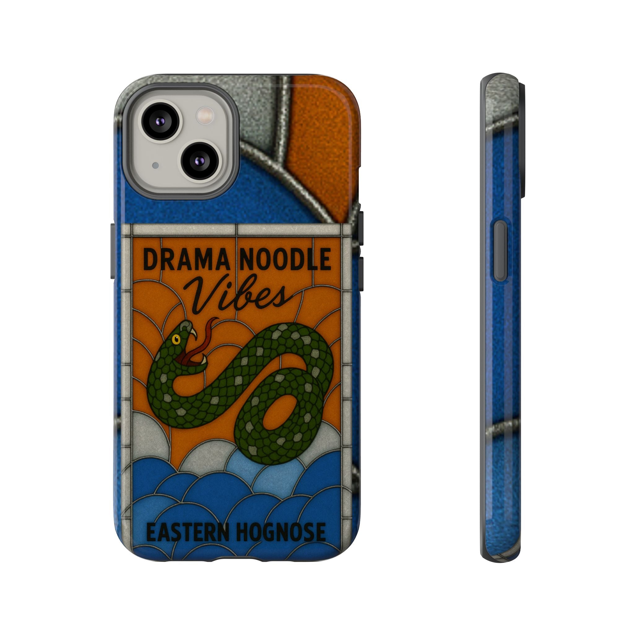 Stained Glass Snake Phone Case – Vibrant Drama Noodle Aesthetic Cover