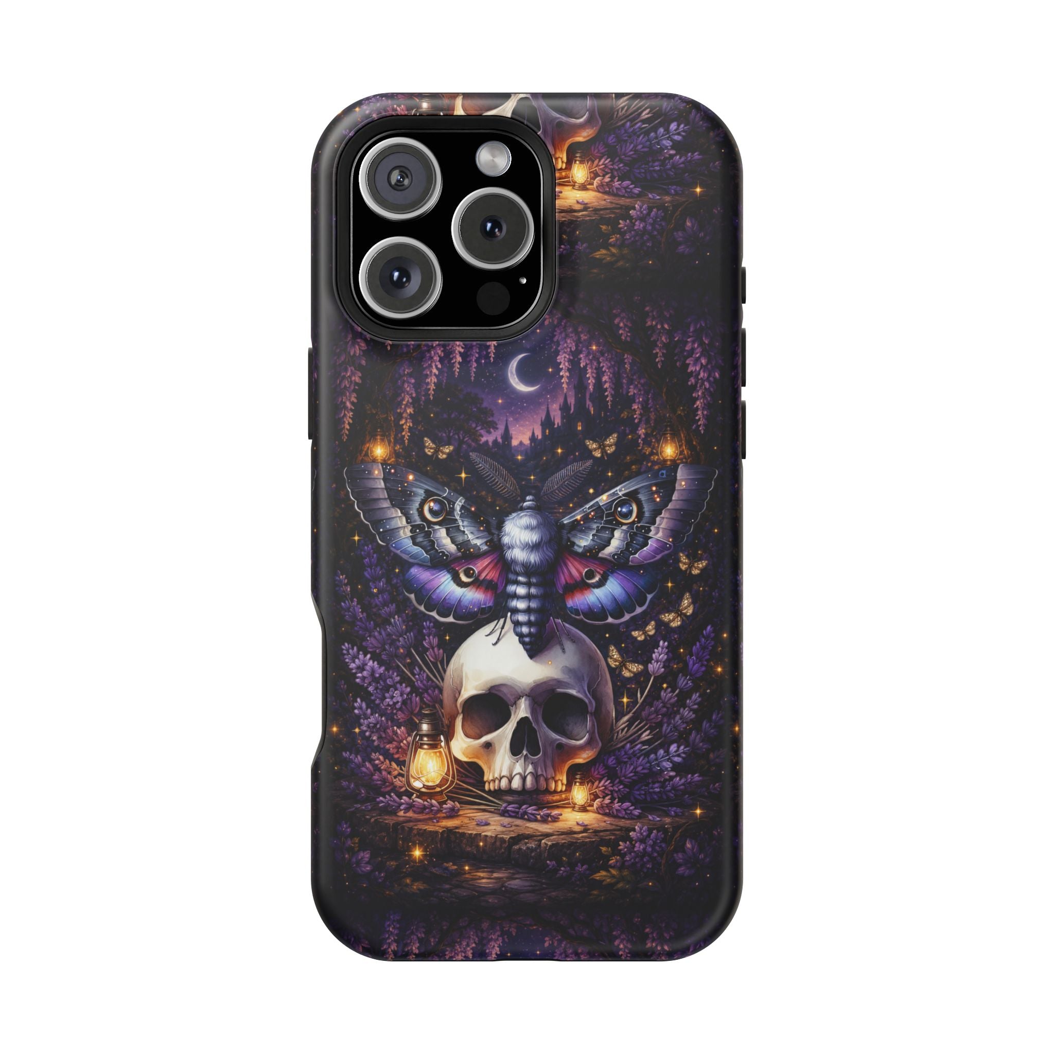 Moth & Skull Phone Case – Dark Mystical MagSafe-Compatible Cover