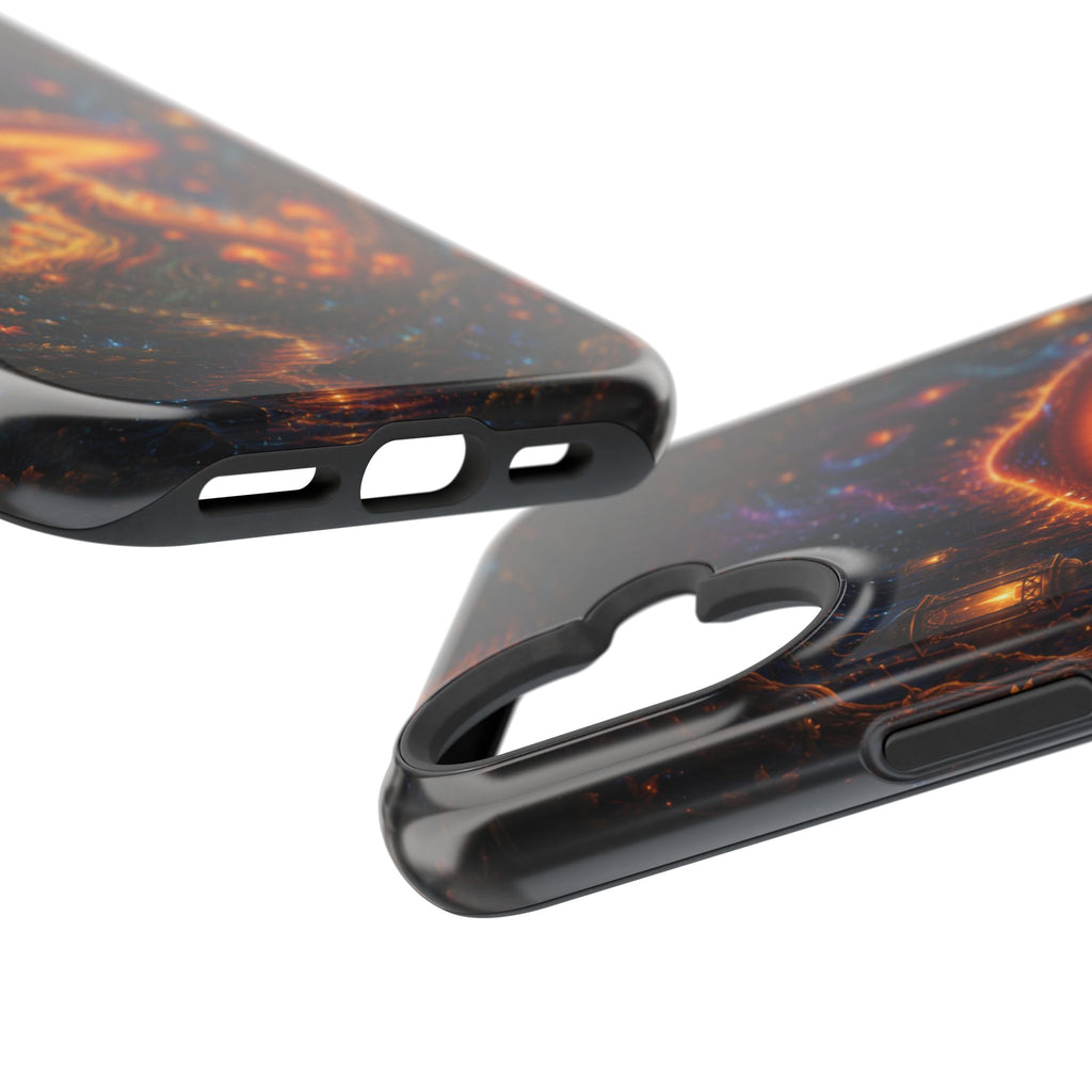 Psychedelic Glowing Mushroom Phone Case – MagSafe Galaxy Art Cover