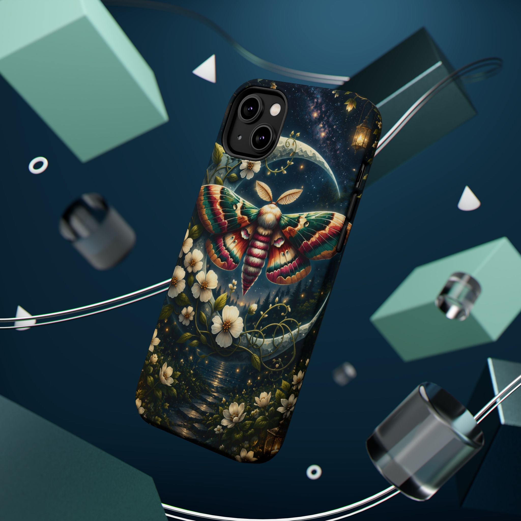 Mystic Moth Floral Nightscape Phone Case – MagSafe Cover
