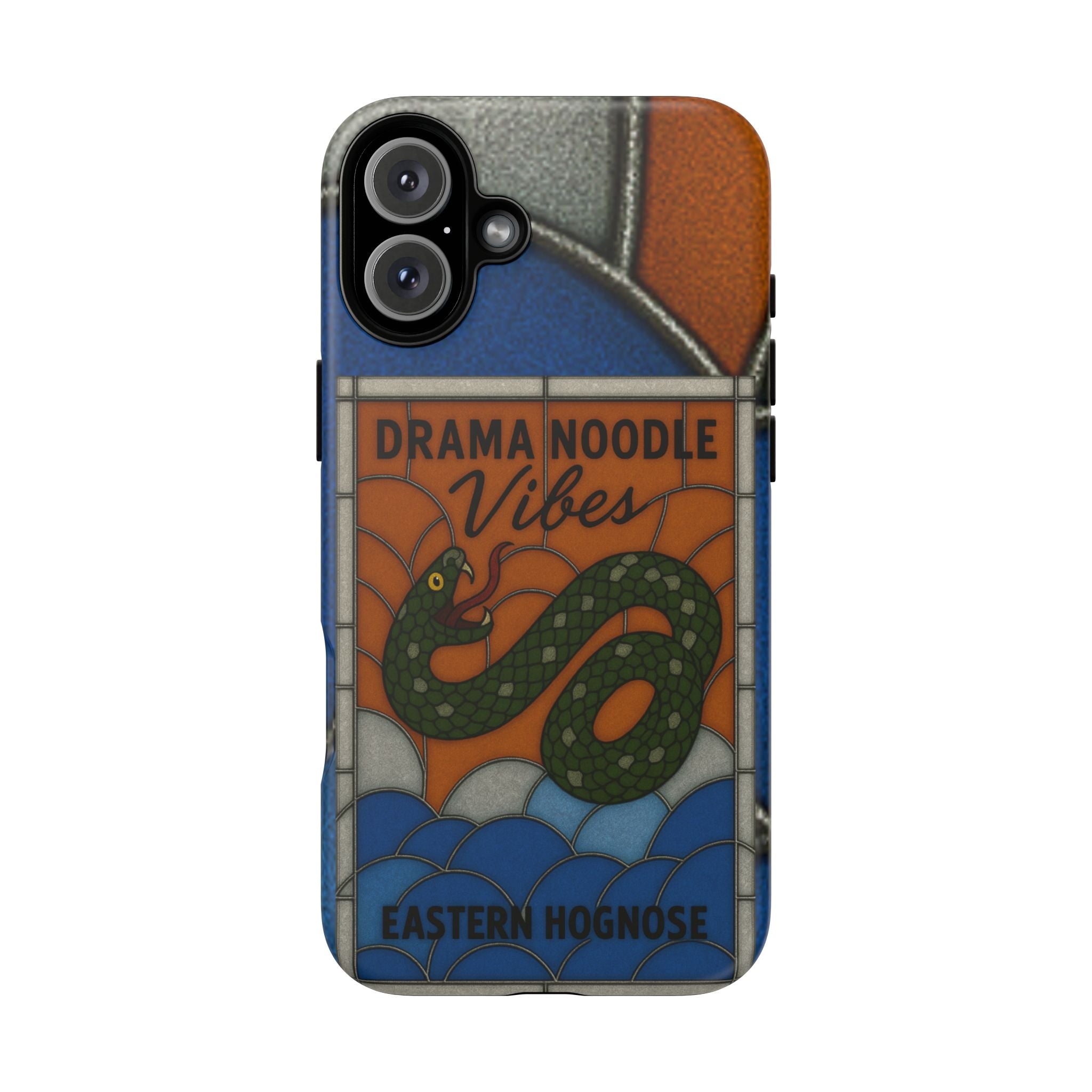 Stained Glass Snake Phone Case – Vibrant Drama Noodle Aesthetic Cover