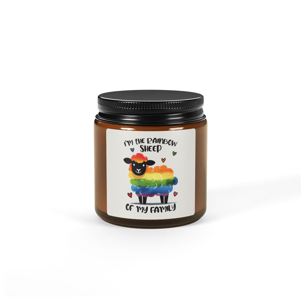 Rainbow Sheep Scented Soy Candle, LGBTQ Inclusive Statement Gift Candle For Friend, Graduation Present from Mom Dad Family Pride Celebration