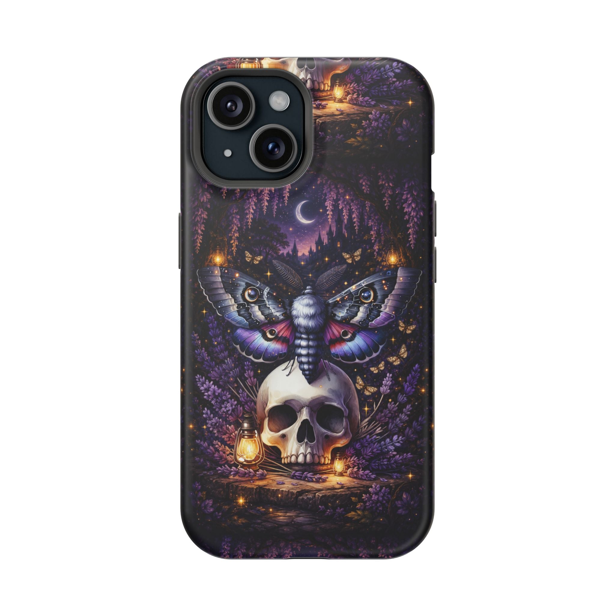 Moth & Skull Phone Case – Dark Mystical MagSafe-Compatible Cover