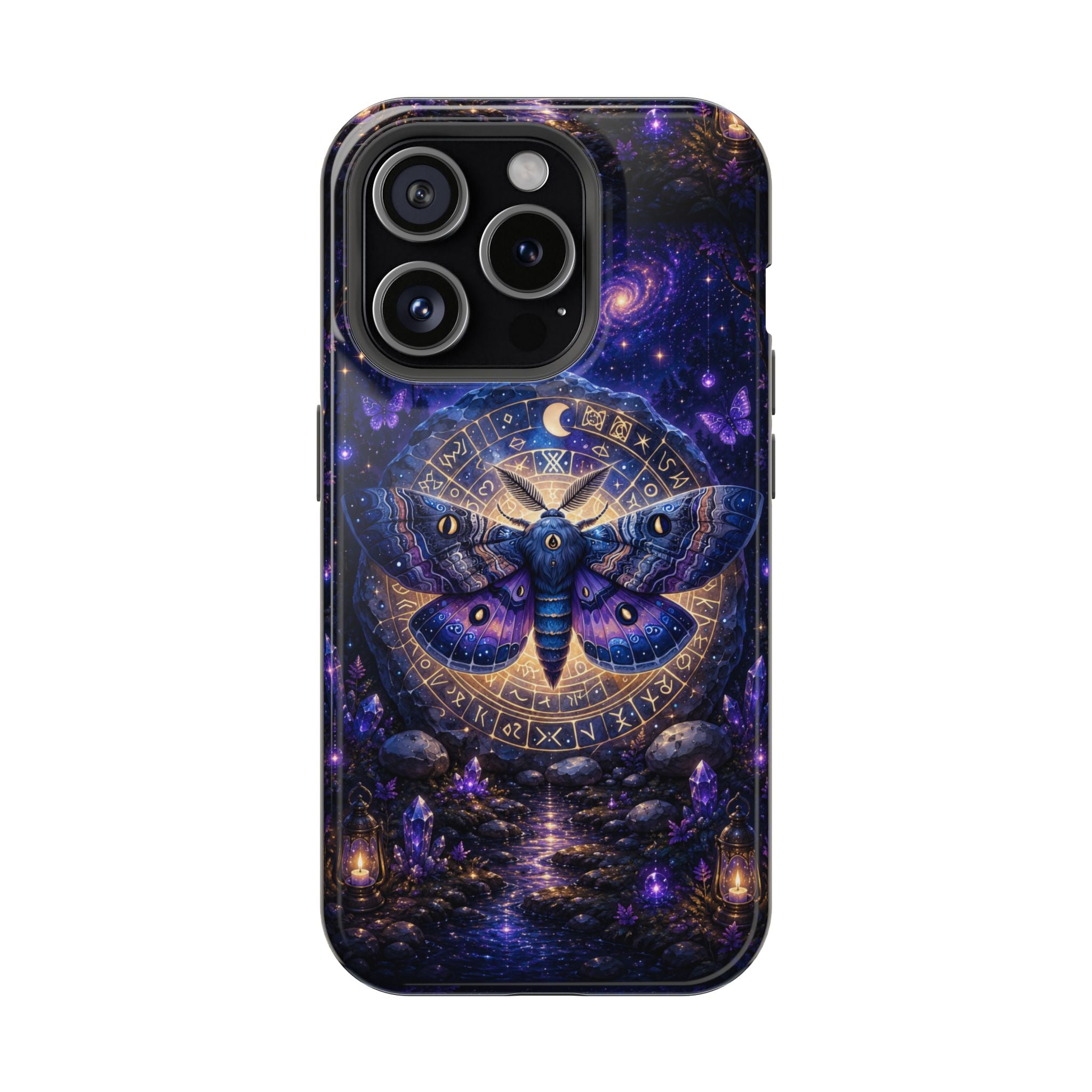 Astrological Moth Phone Case – Celestial MagSafe-Compatible Cover