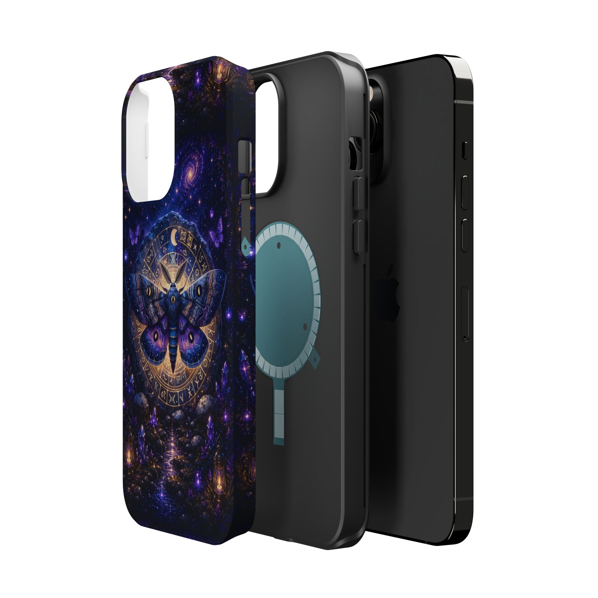 Astrological Moth Phone Case – Celestial MagSafe-Compatible Cover