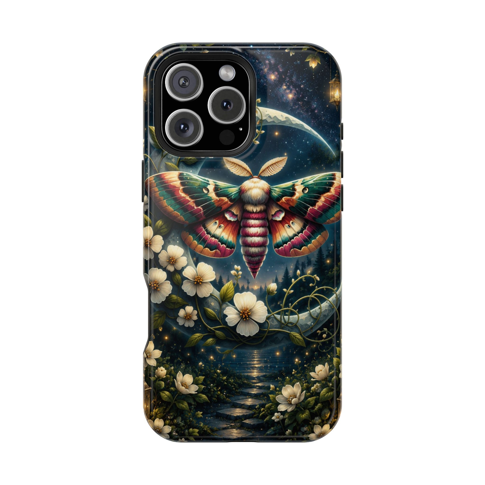 Mystic Moth Floral Nightscape Phone Case – MagSafe Cover
