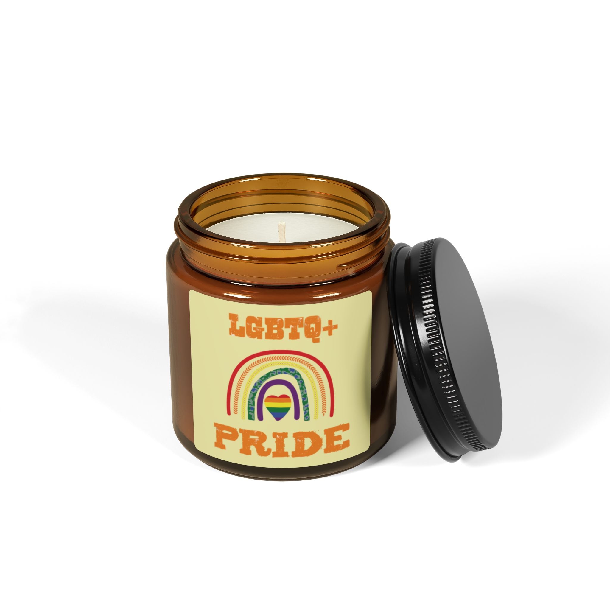 LGBTQ Pride Scented Soy Candle, Pride Month Celebration Gift From Daughter Son, Rainbow Pride Inclusive Statement Fathers Day Gift For Dad