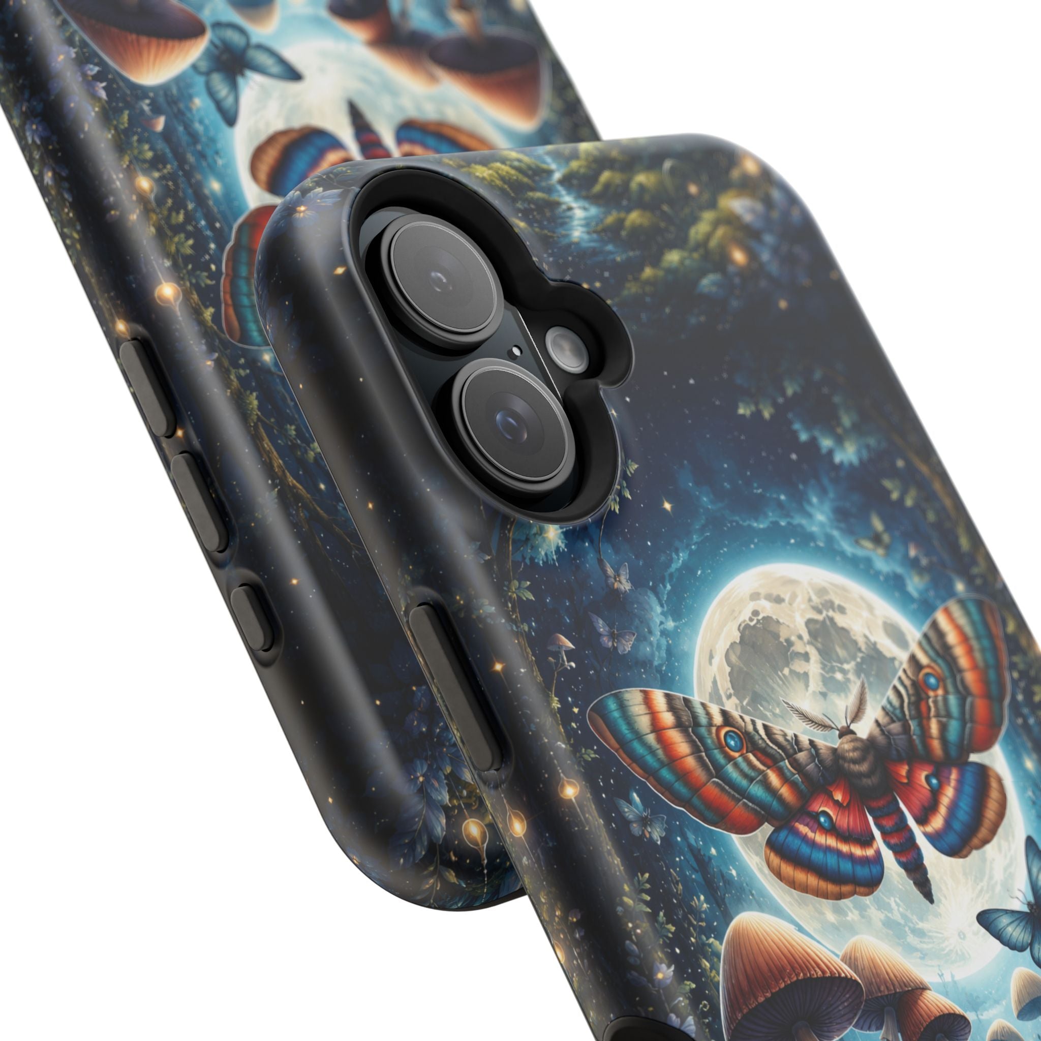 Mystic Moth Moon Phone Case – Whimsical MagSafe-Compatible Cover