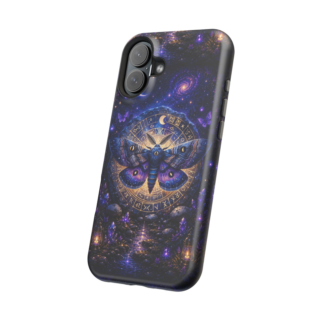 Astrological Moth Phone Case – Celestial MagSafe-Compatible Cover