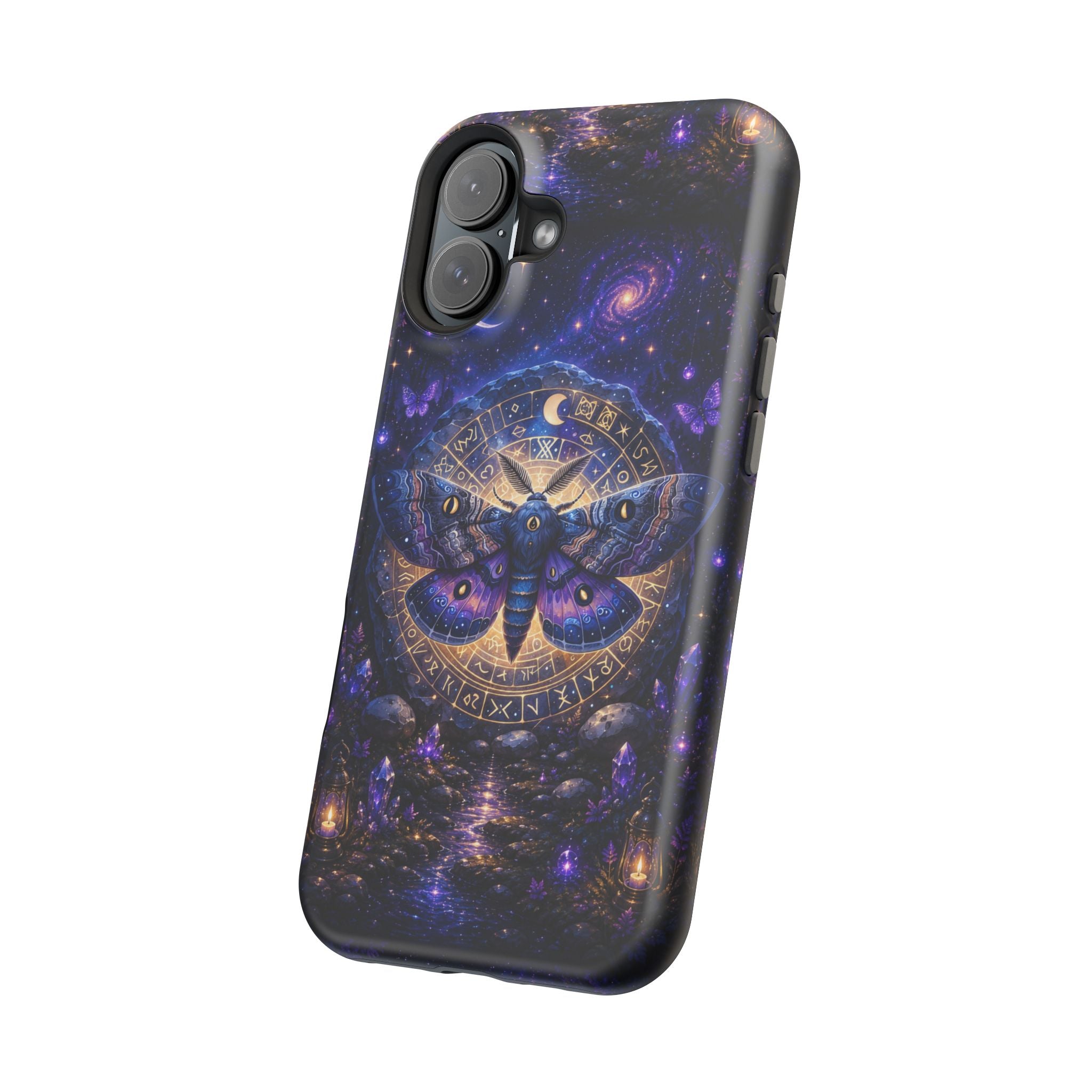 Astrological Moth Phone Case – Celestial MagSafe-Compatible Cover