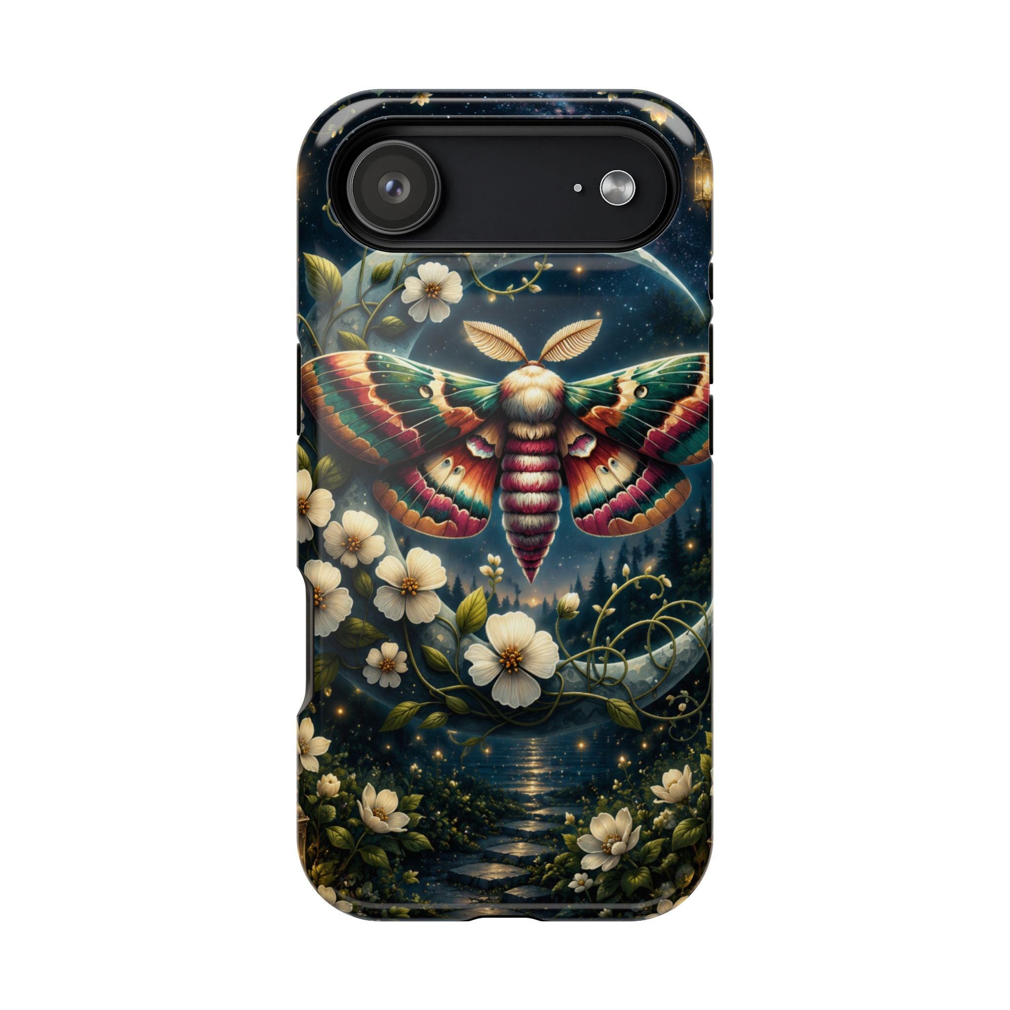 Mystic Moth Floral Nightscape Phone Case – MagSafe Cover