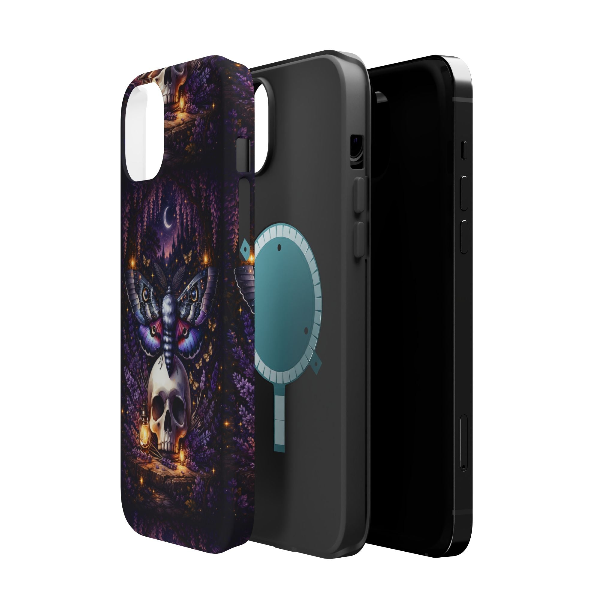 Moth & Skull Phone Case – Dark Mystical MagSafe-Compatible Cover
