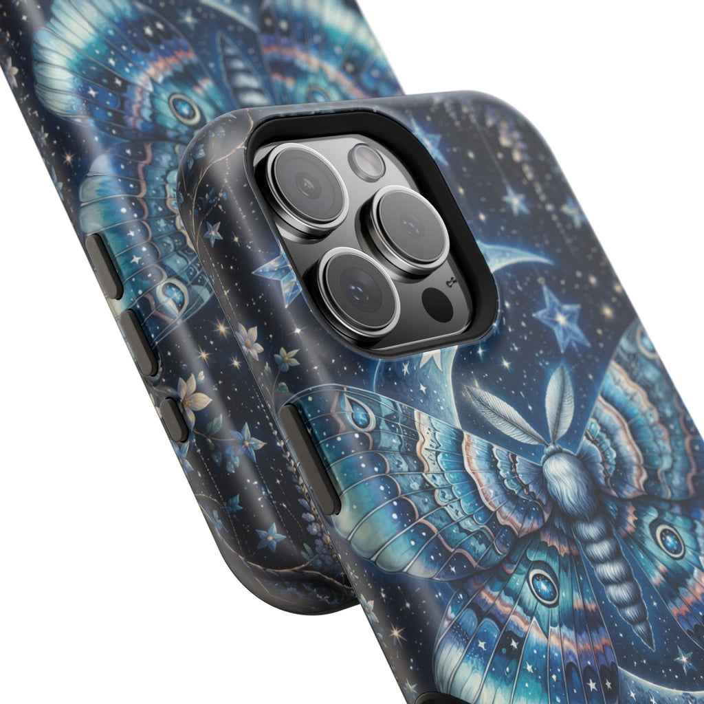 Mystic Moth Moon Phone Case – Night Sky MagSafe-Compatible Cover