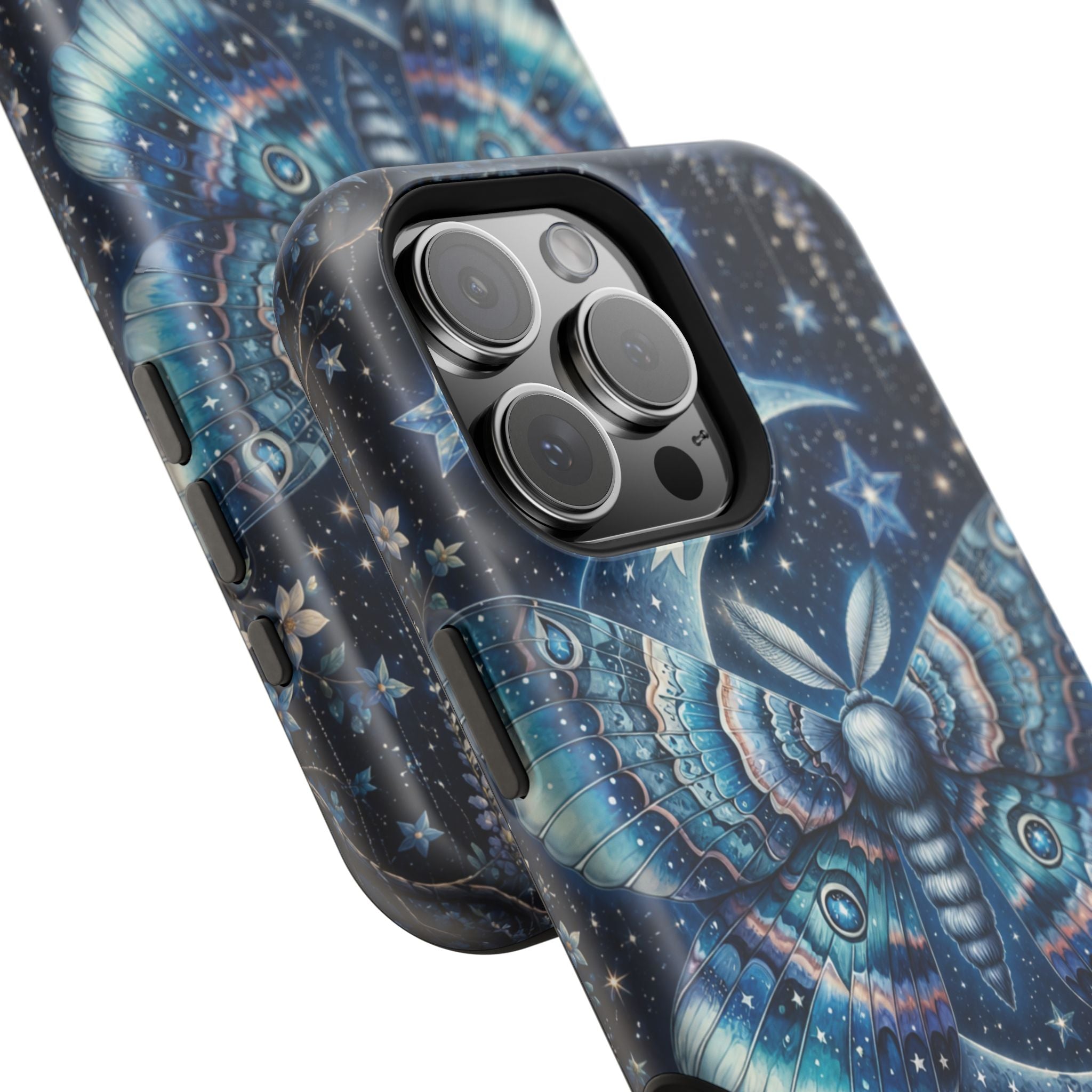 Mystic Moth Moon Phone Case – Night Sky MagSafe-Compatible Cover