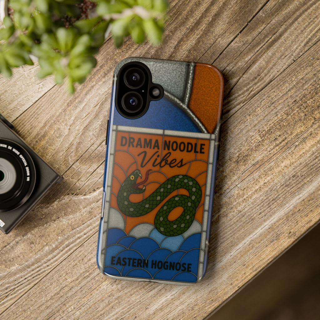 Stained Glass Snake Phone Case – Vibrant Drama Noodle Aesthetic Cover