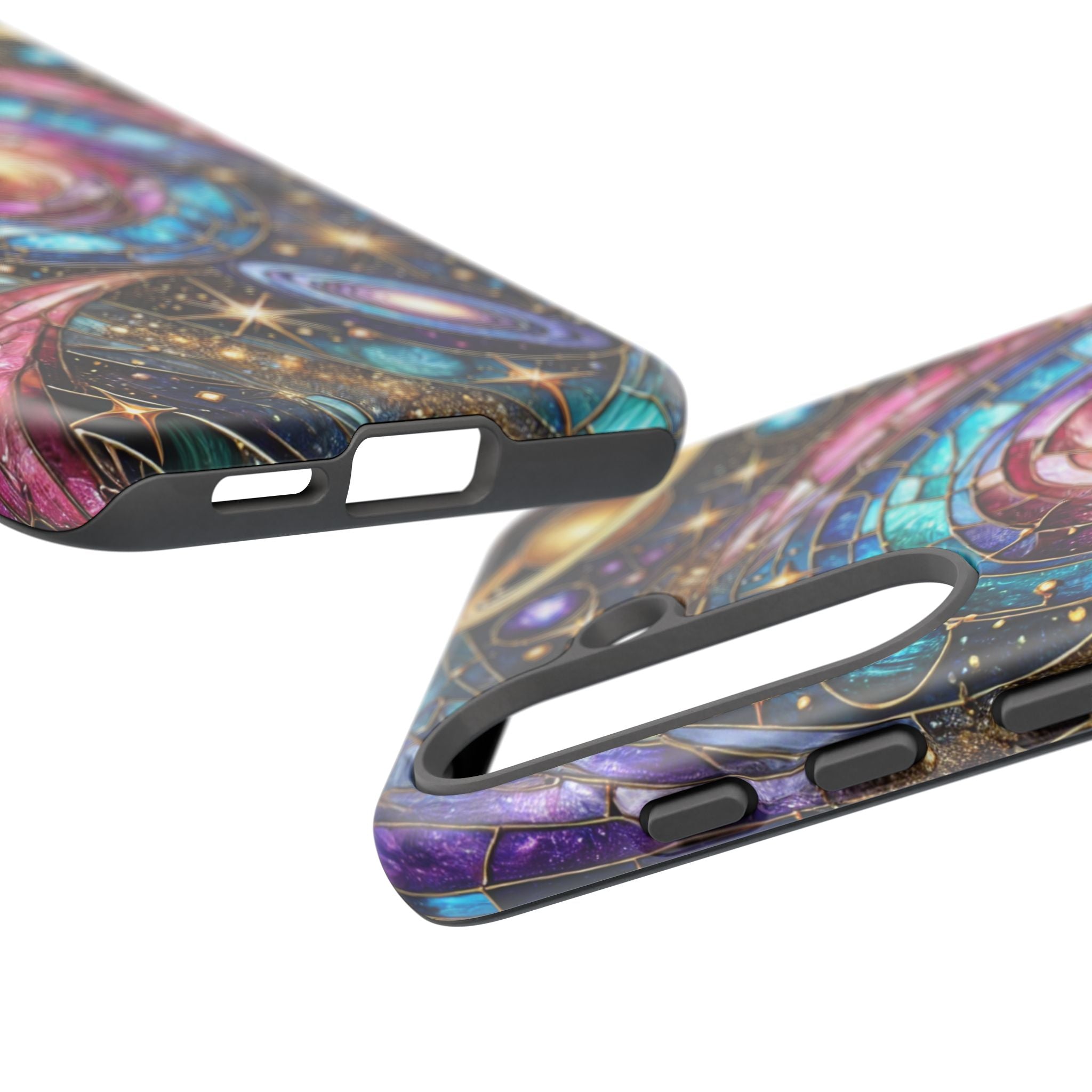Stained Glass Celestial Android Phone Case – 3D Galaxy Full-Wrap Protective Cover with TPU Liner