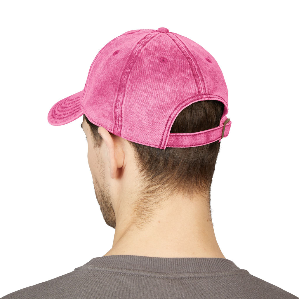 Vintage Embroidered 'Proud New Dad' Cap — Distressed Red Baseball Hat