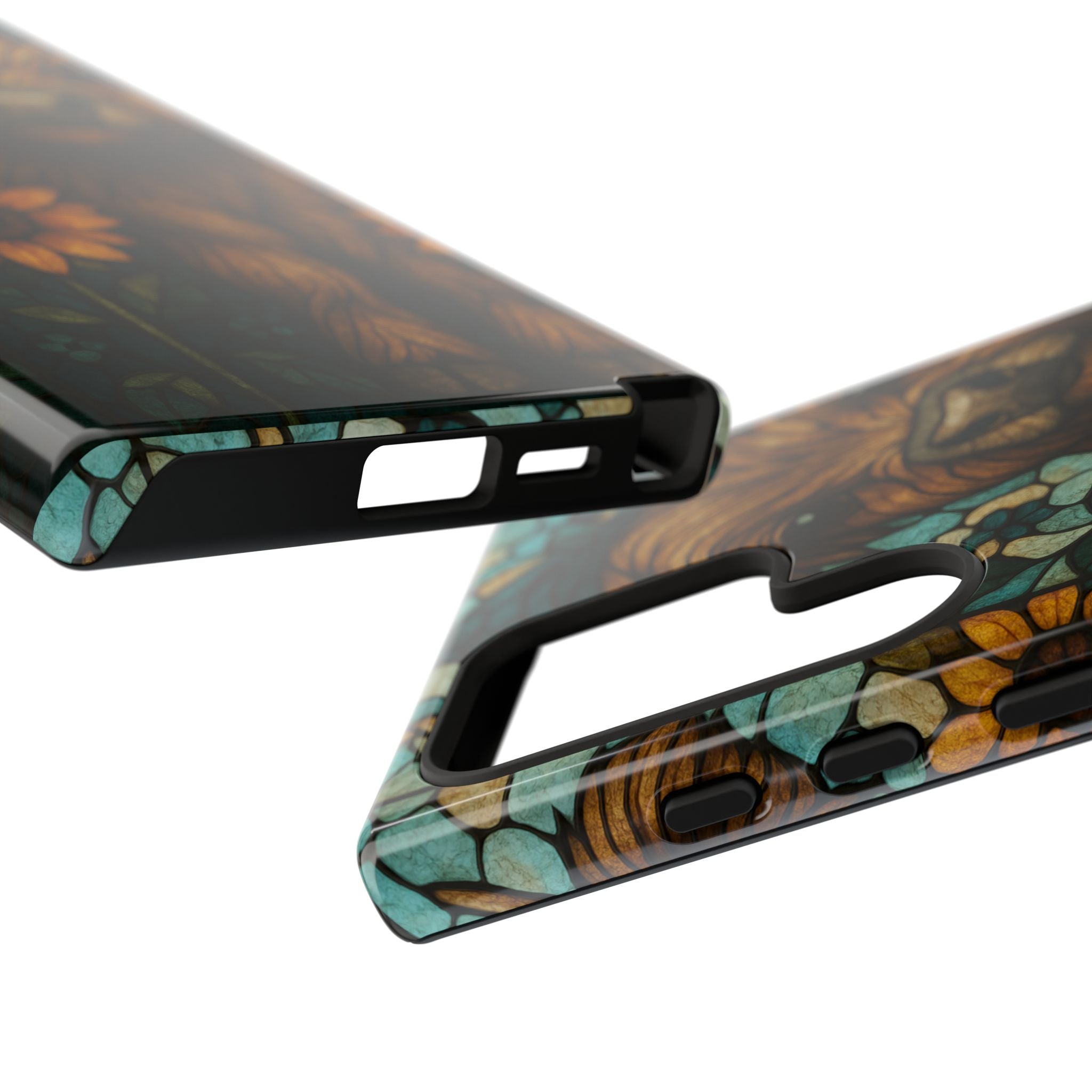 Stained Glass Baby Cow Phone Case – Sunflower Farmhouse Animal Design