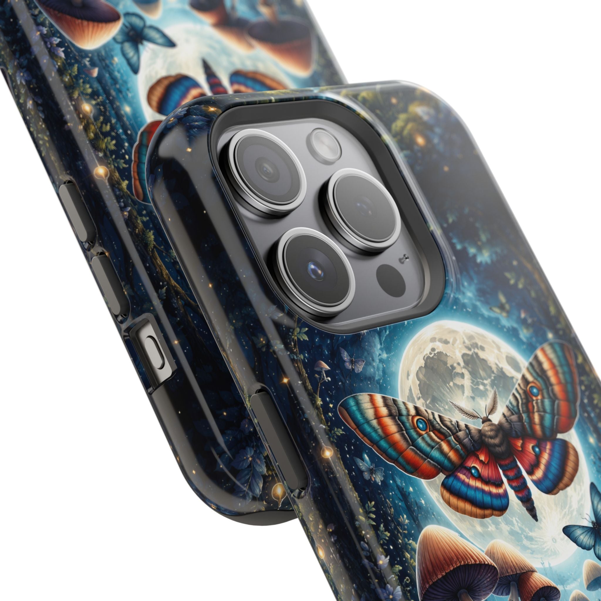 Mystic Moth Moon Phone Case – Whimsical MagSafe-Compatible Cover