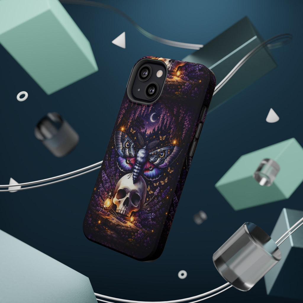 Moth & Skull Phone Case – Dark Mystical MagSafe-Compatible Cover