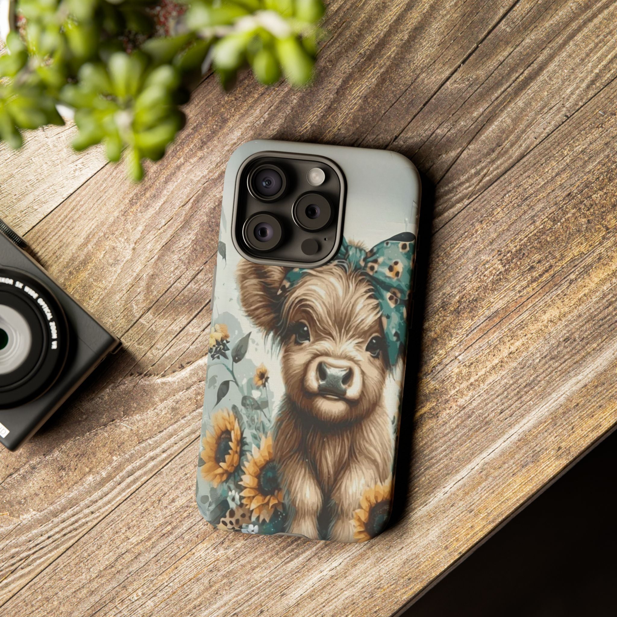 Adorable Cow Phone Case – Floral Farmhouse Design, Cute Animal Lover Gift