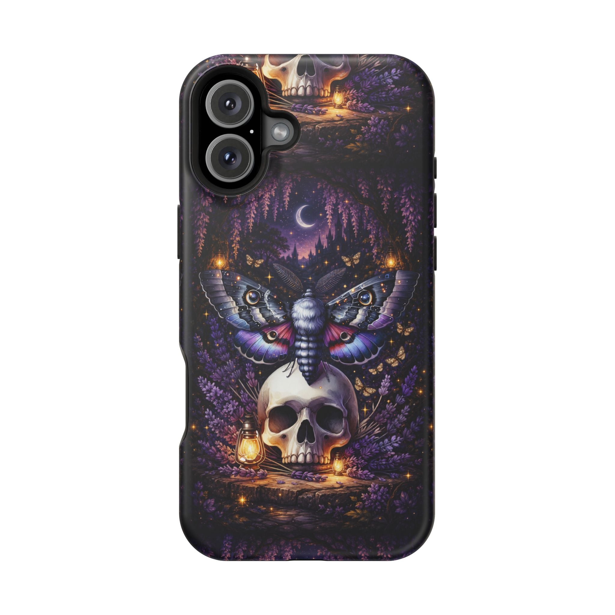 Moth & Skull Phone Case – Dark Mystical MagSafe-Compatible Cover
