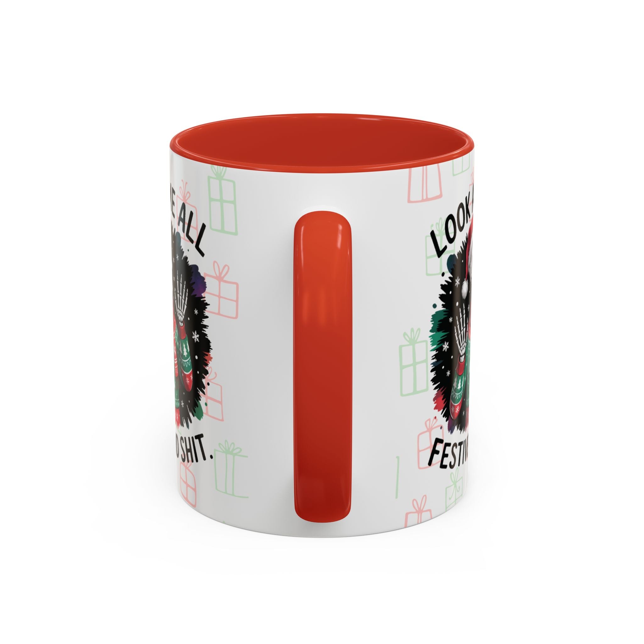 Halloween Lovers Christmas Mug, Funny Skeleton Christmas Mug