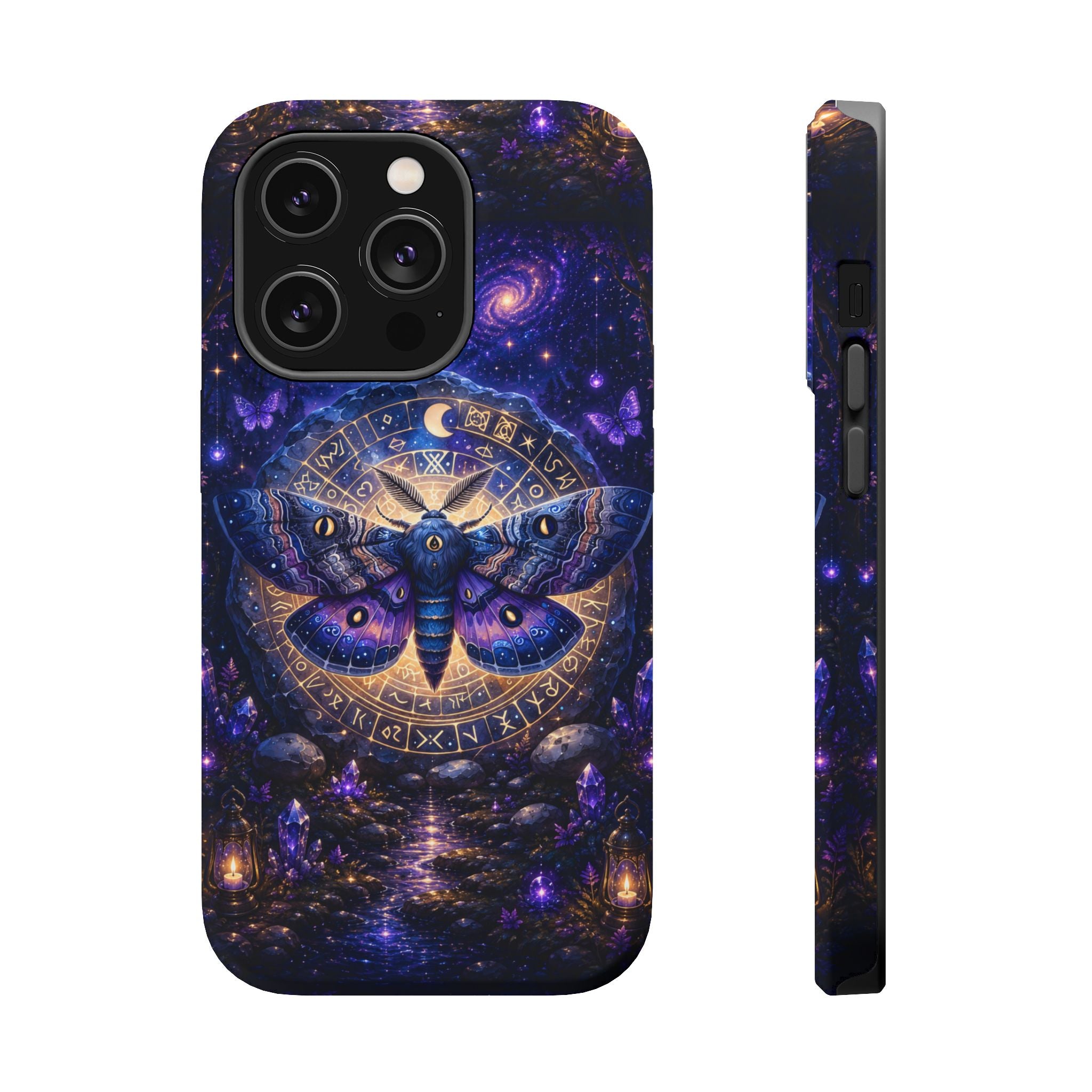 Astrological Moth Phone Case – Celestial MagSafe-Compatible Cover