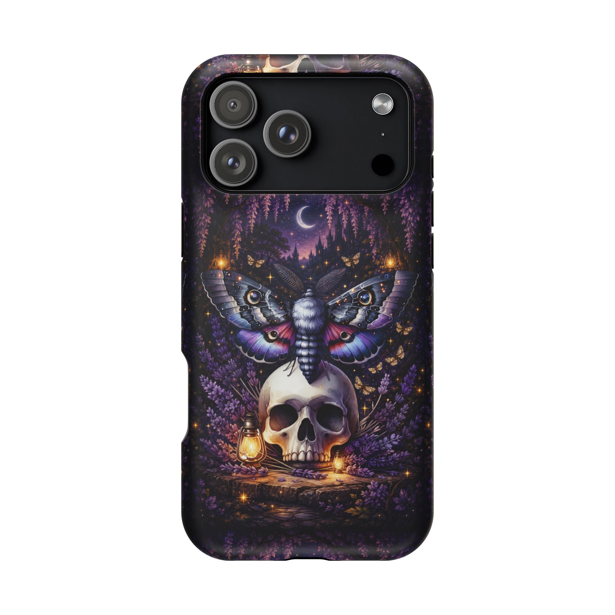 Moth & Skull Phone Case – Dark Mystical MagSafe-Compatible Cover